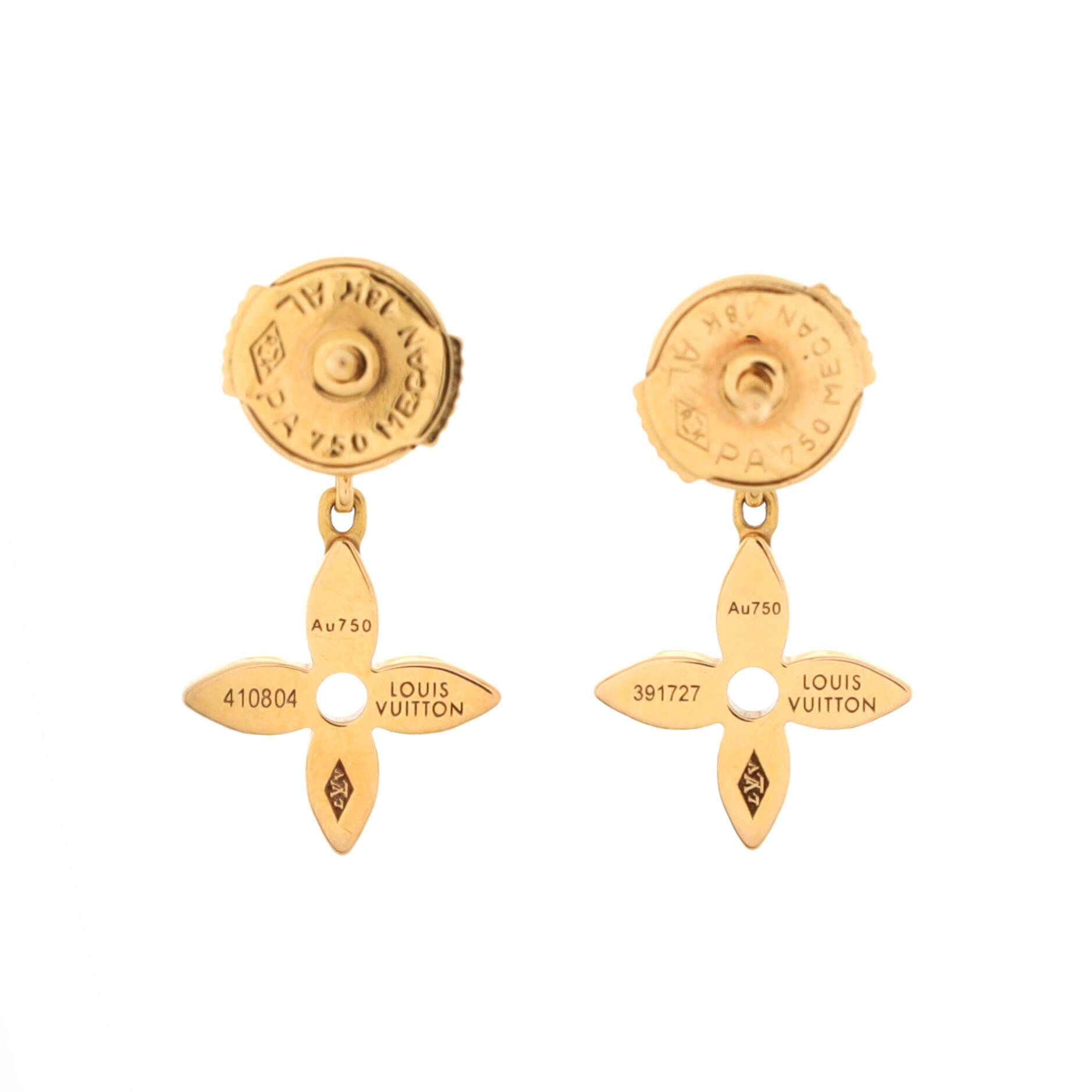 Louis Vuitton Earrings Blooming Lv Circle Monogram Flower Metal