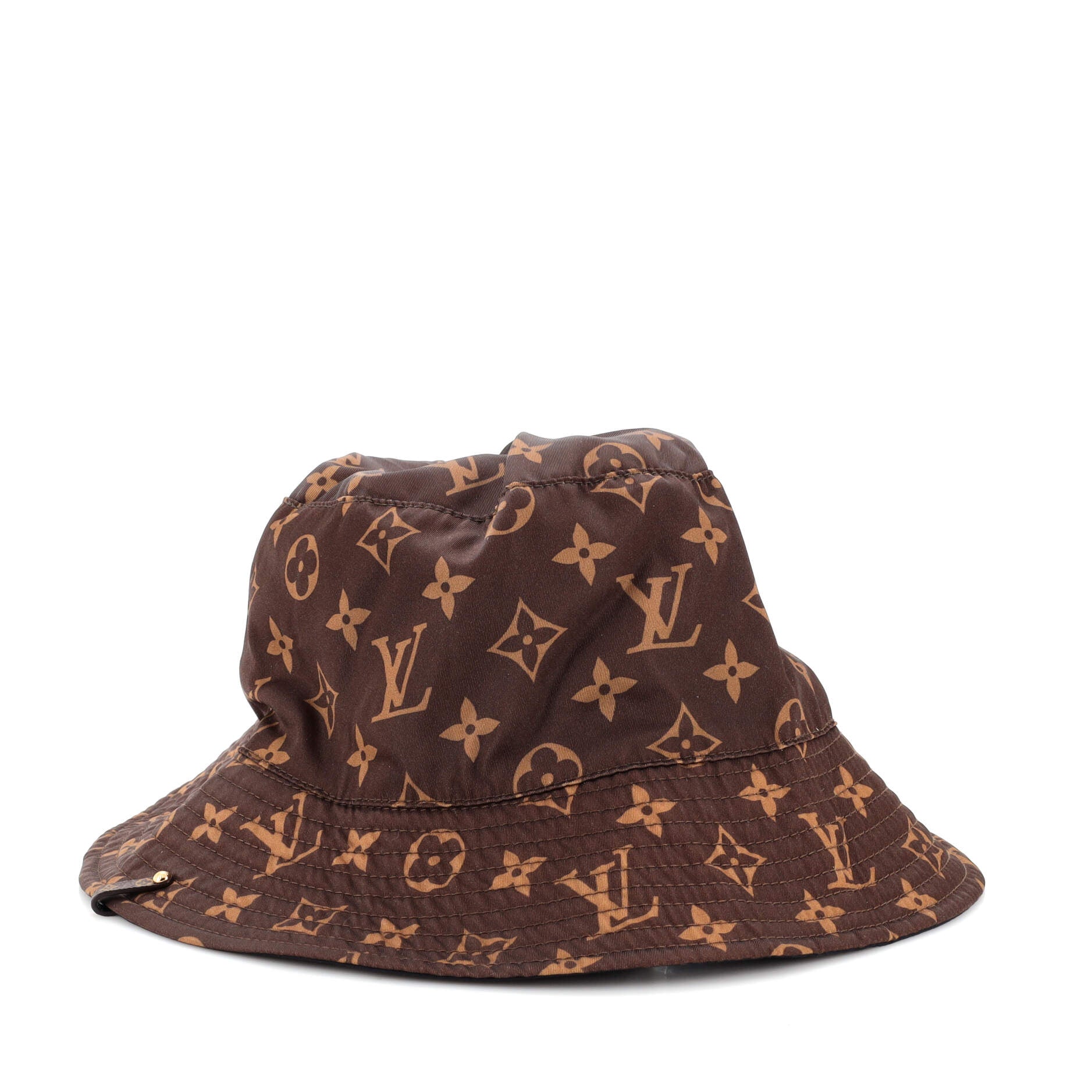 Authentic Louis Vuitton Black x White Distorted Damier Reversible Bucket Hat