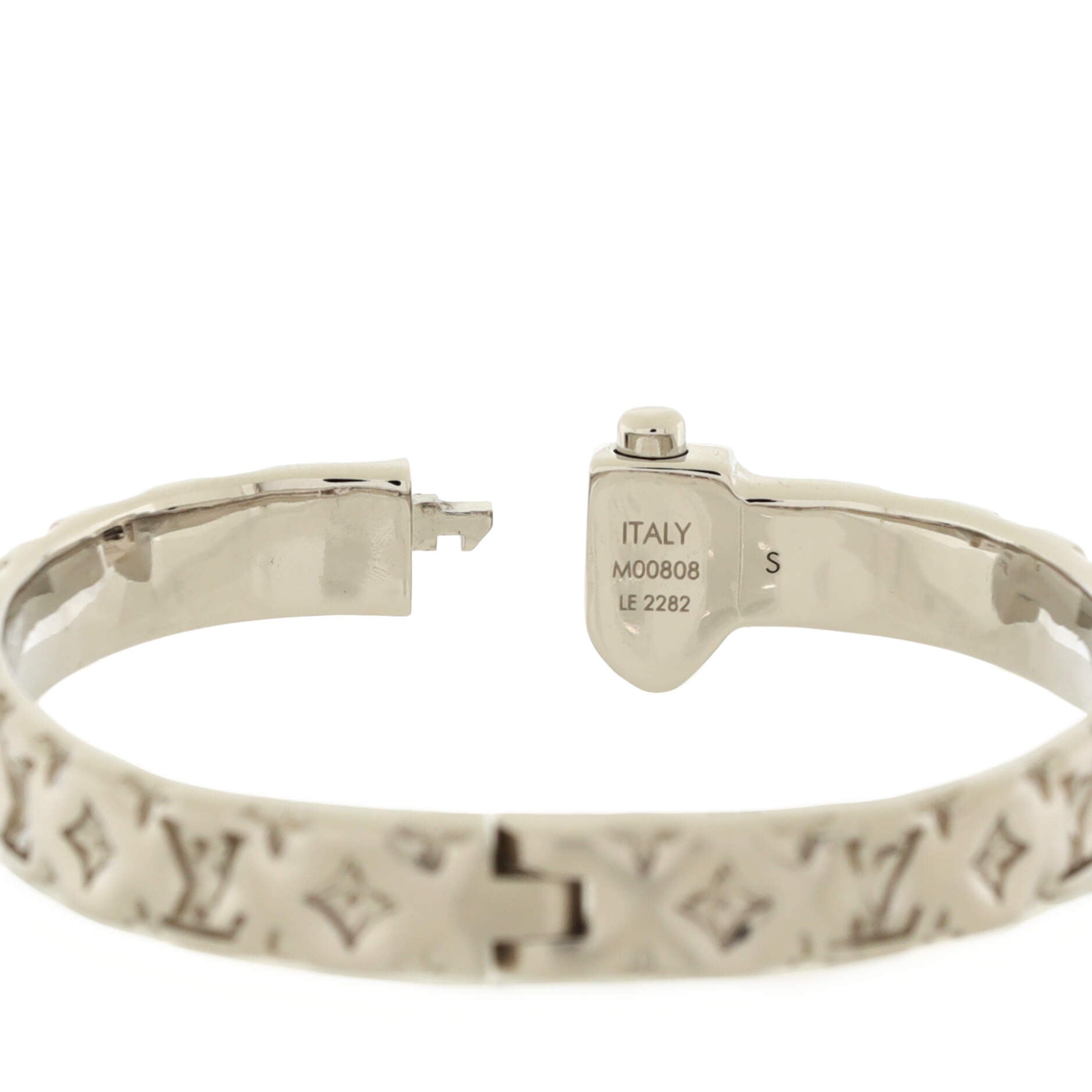 Louis Vuitton Monogram Jonc Cuff Bracelet - Silver-Tone Metal Cuff