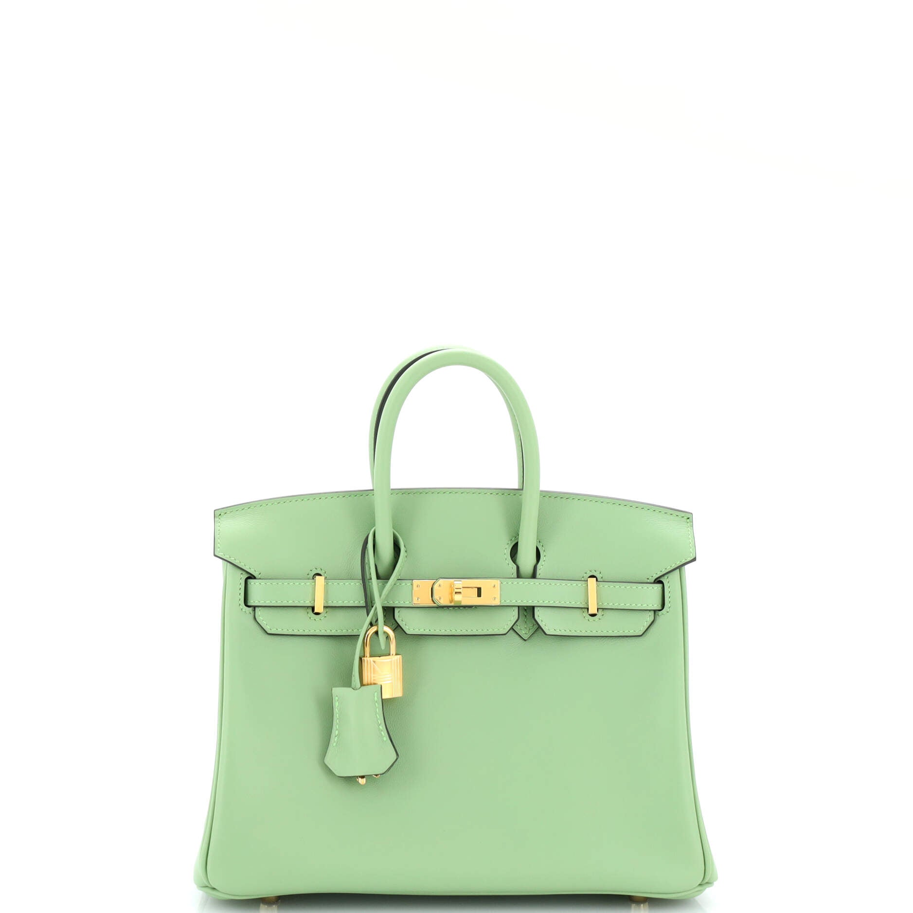 Hermes Birkin 25 Vert Verone Ostrich Gold Hardware