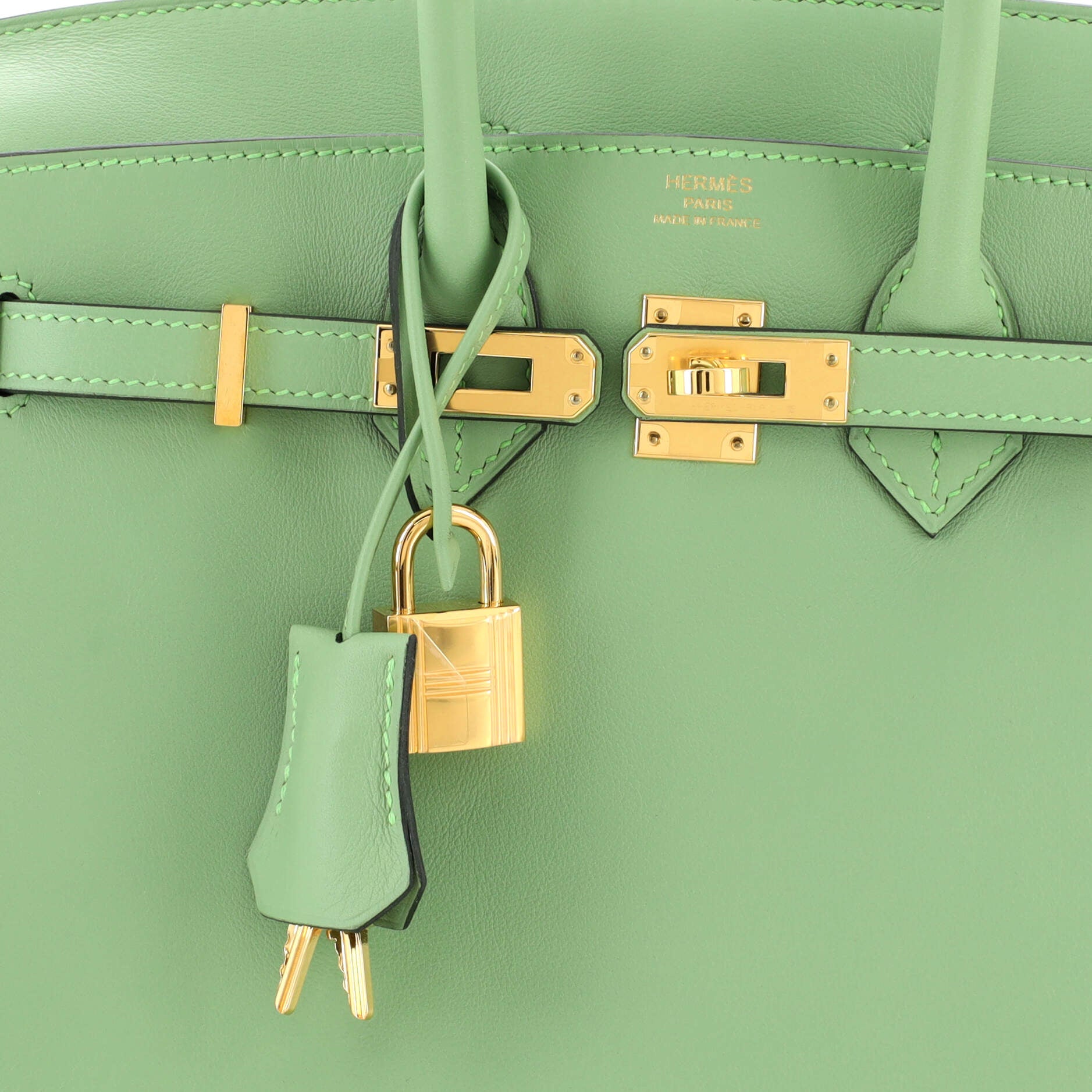 Hermes Birkin bag 35 Vert criquet Epsom leather Gold hardware