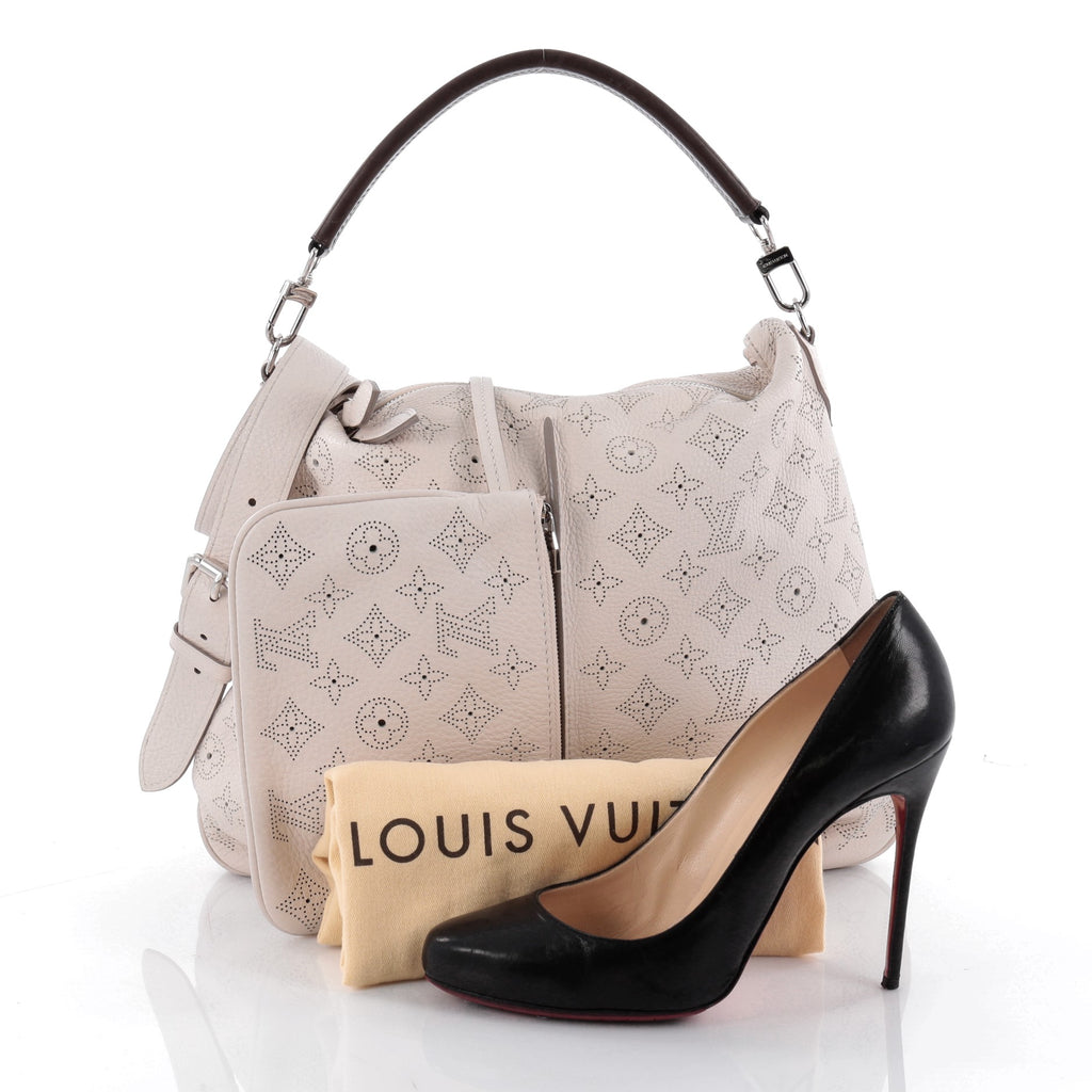 Buy Louis Vuitton Selene Handbag Mahina Leather PM Gray 2185501 – Trendlee