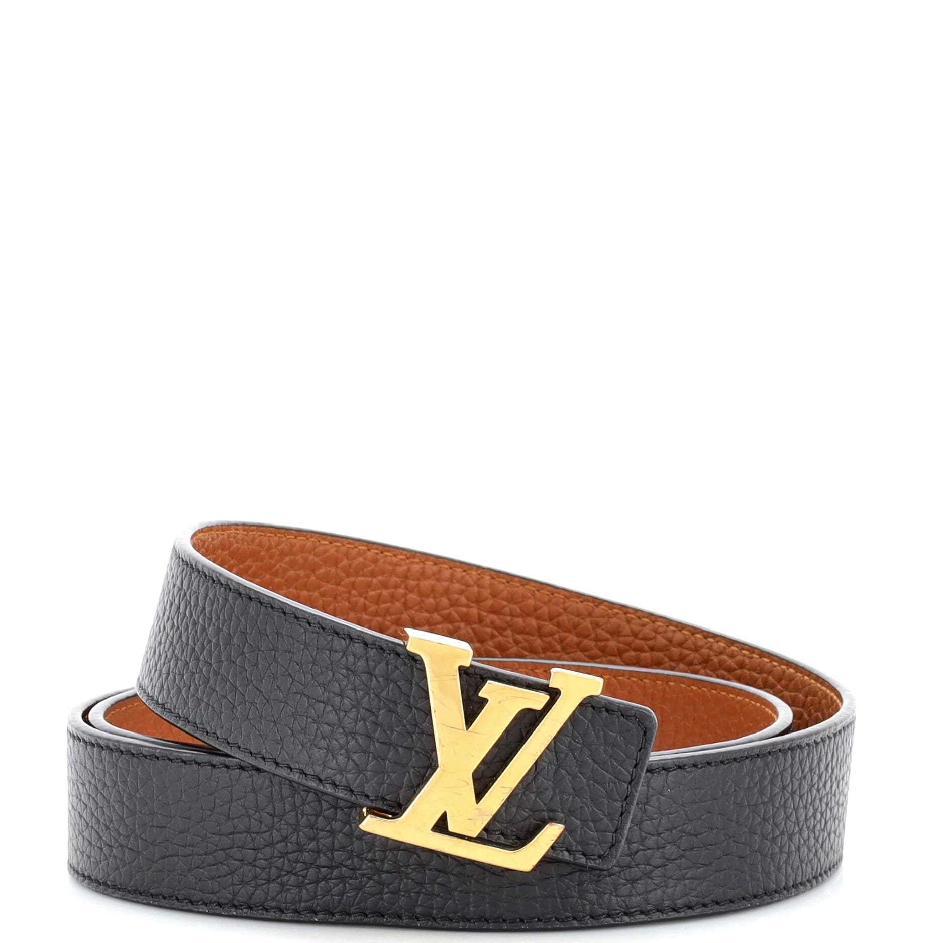 Louis Vuitton Pre-Owned 2010s pre-owned engraved-logo buckle belt