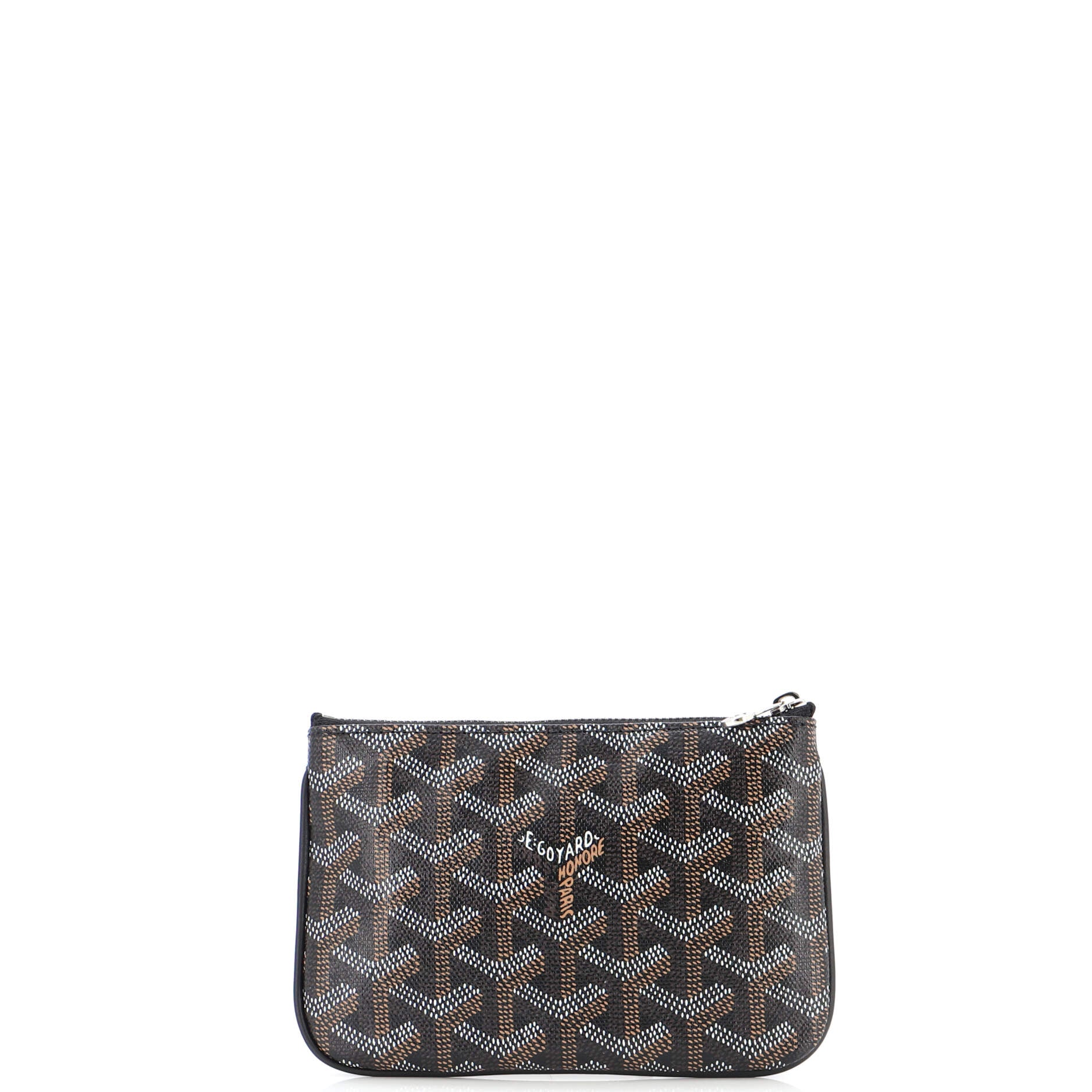 Goyard Brown Goyardine Coated Canvas MM Senat Pouch Goyard