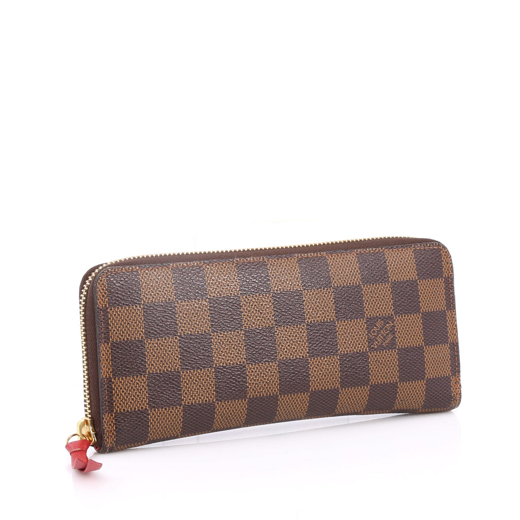 Louis Vuitton Tahitienne Damier Azur Clemence Wallet Pink