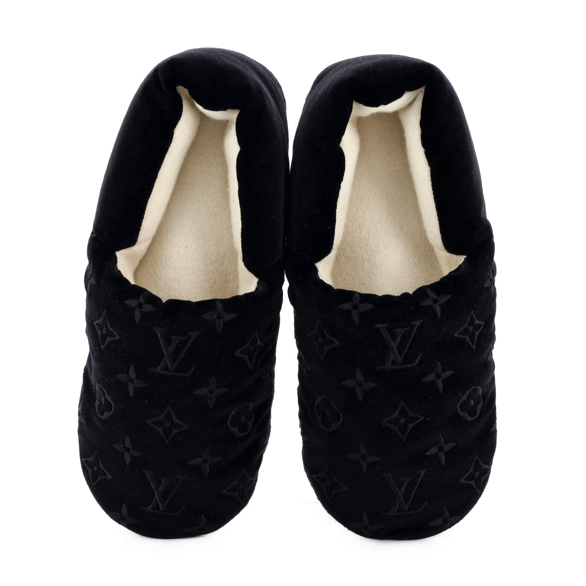 Louis Vuitton Women's Dreamy Slippers Monogram Embroidered Velvet