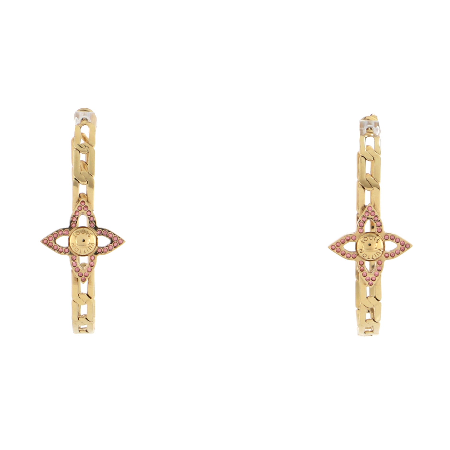 Louis Vuitton pre-owned 18kt Gold Idylle Blossom Diamond Hoop Earrings -  Farfetch