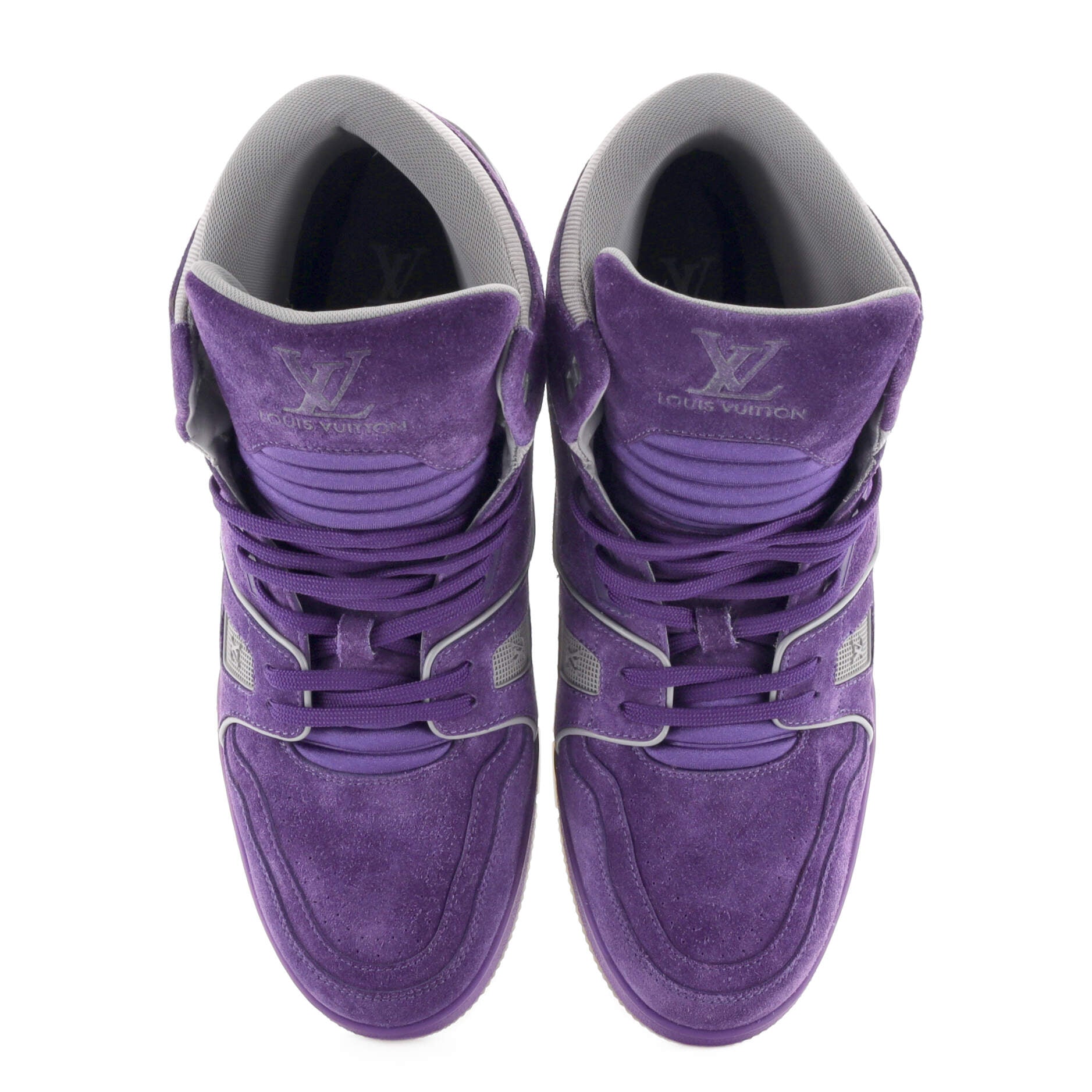 Louis Vuitton Men's LV Trainer 2 Line Sneakers Suede Purple