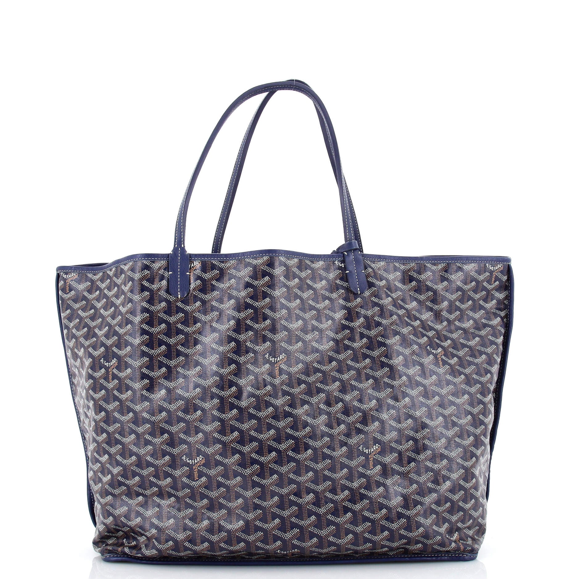 Goyard Goyardine White Anjou GM Reversible Tote Bag Silver Hardware