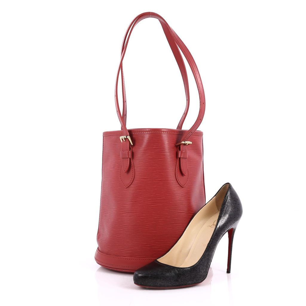 Buy Louis Vuitton Petit Bucket Bag Epi Leather Red 2211203 – Trendlee