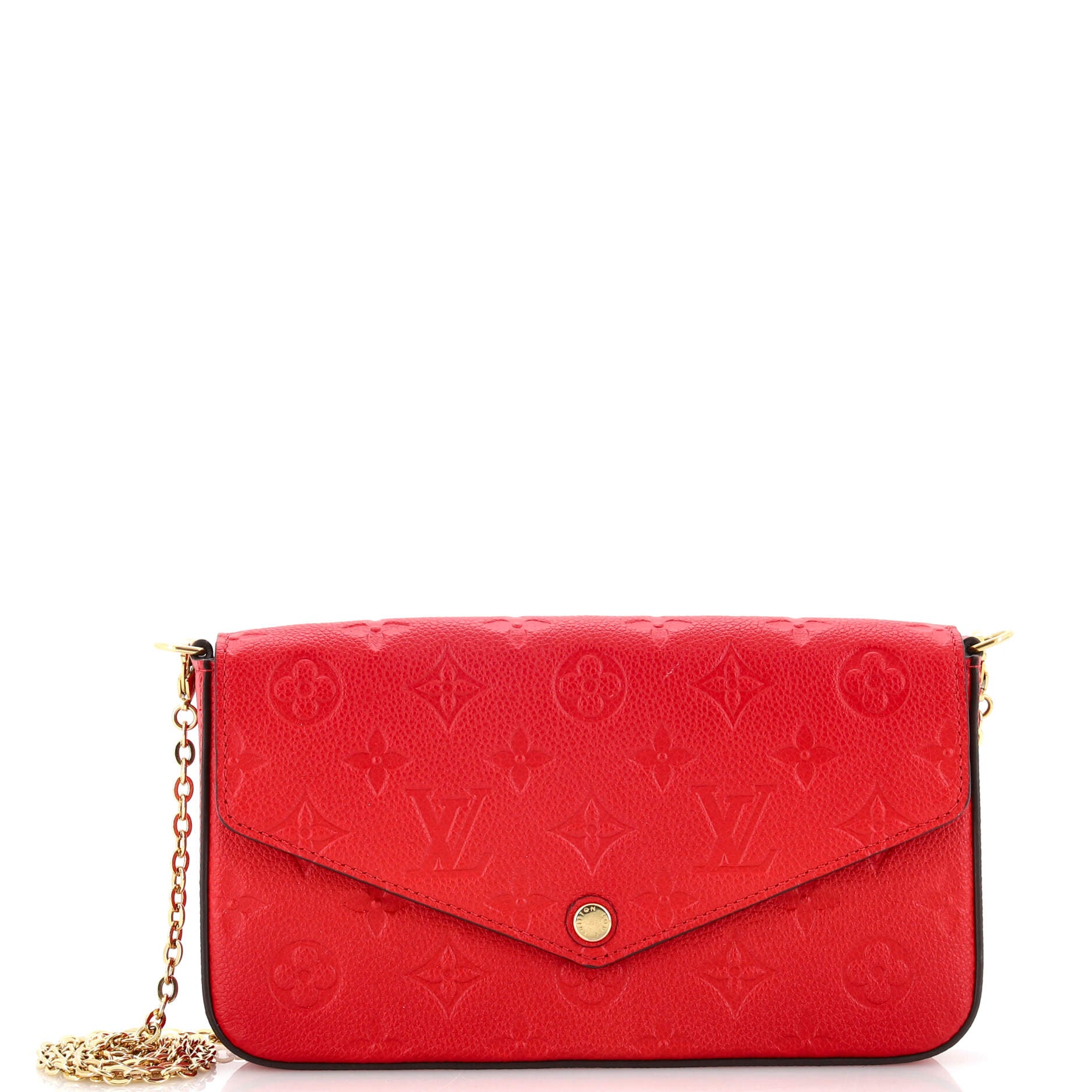 Louis Vuitton 2017 Pre-owned Pochette Felicie Clutch Bag - Red