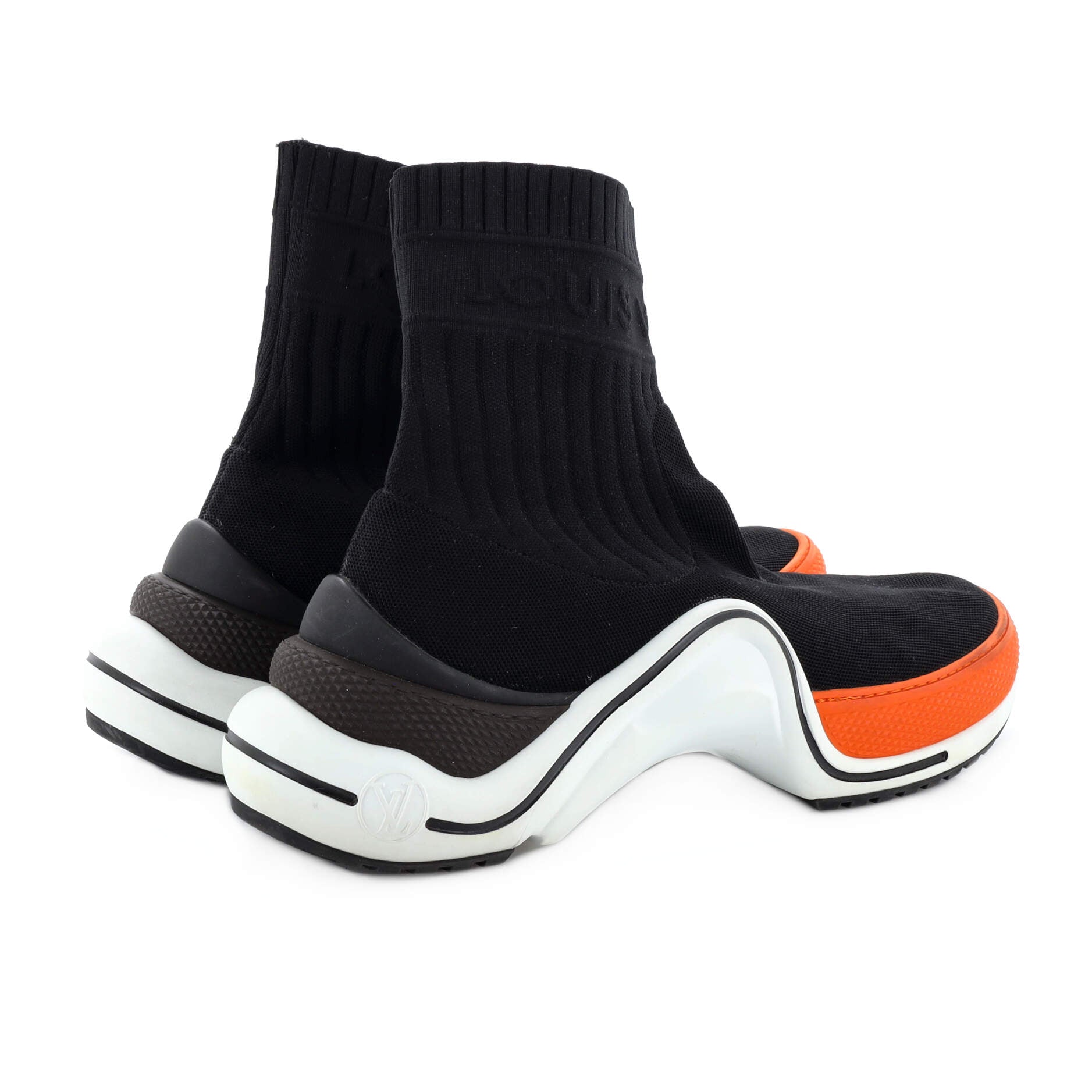 LOUIS VUITTON Stretch Textile Monogram LV Archlight Sneaker Boots