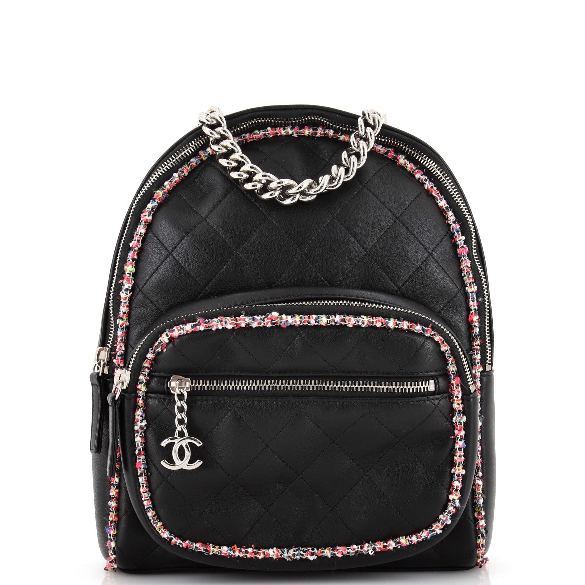 white chanel backpack