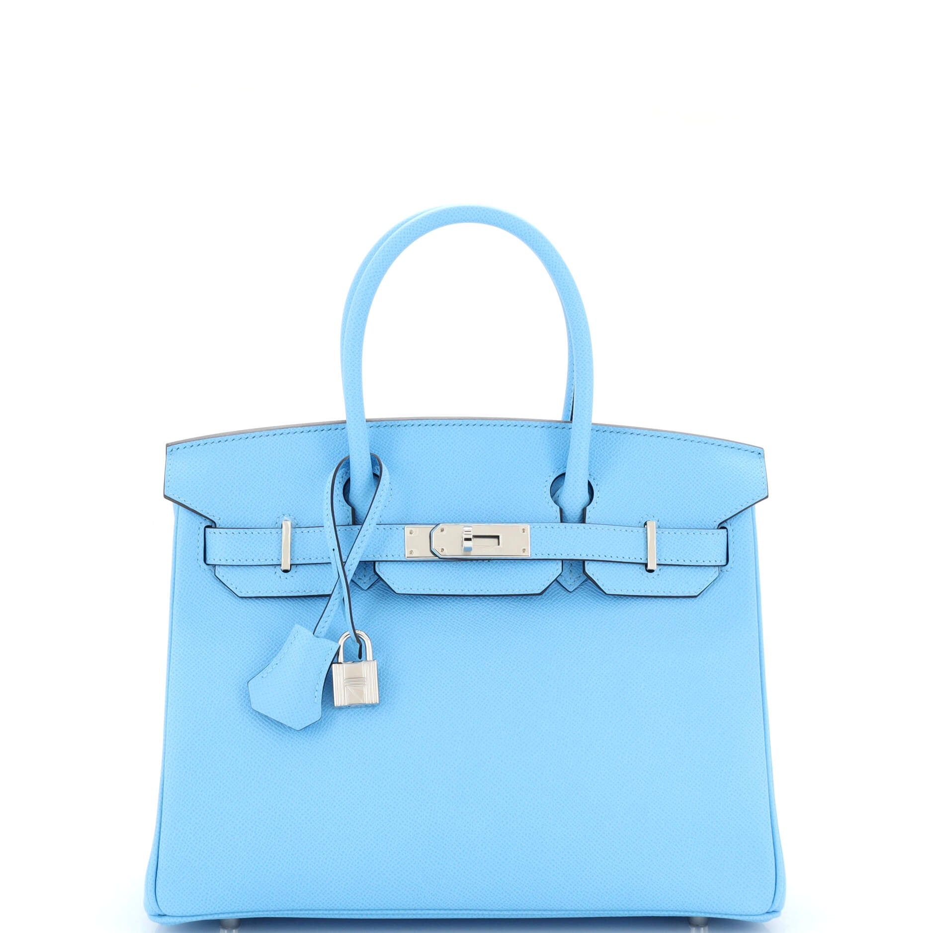 Hermes Kelly Handbag Bleu Du Nord Epsom With Palladium Hardware 25