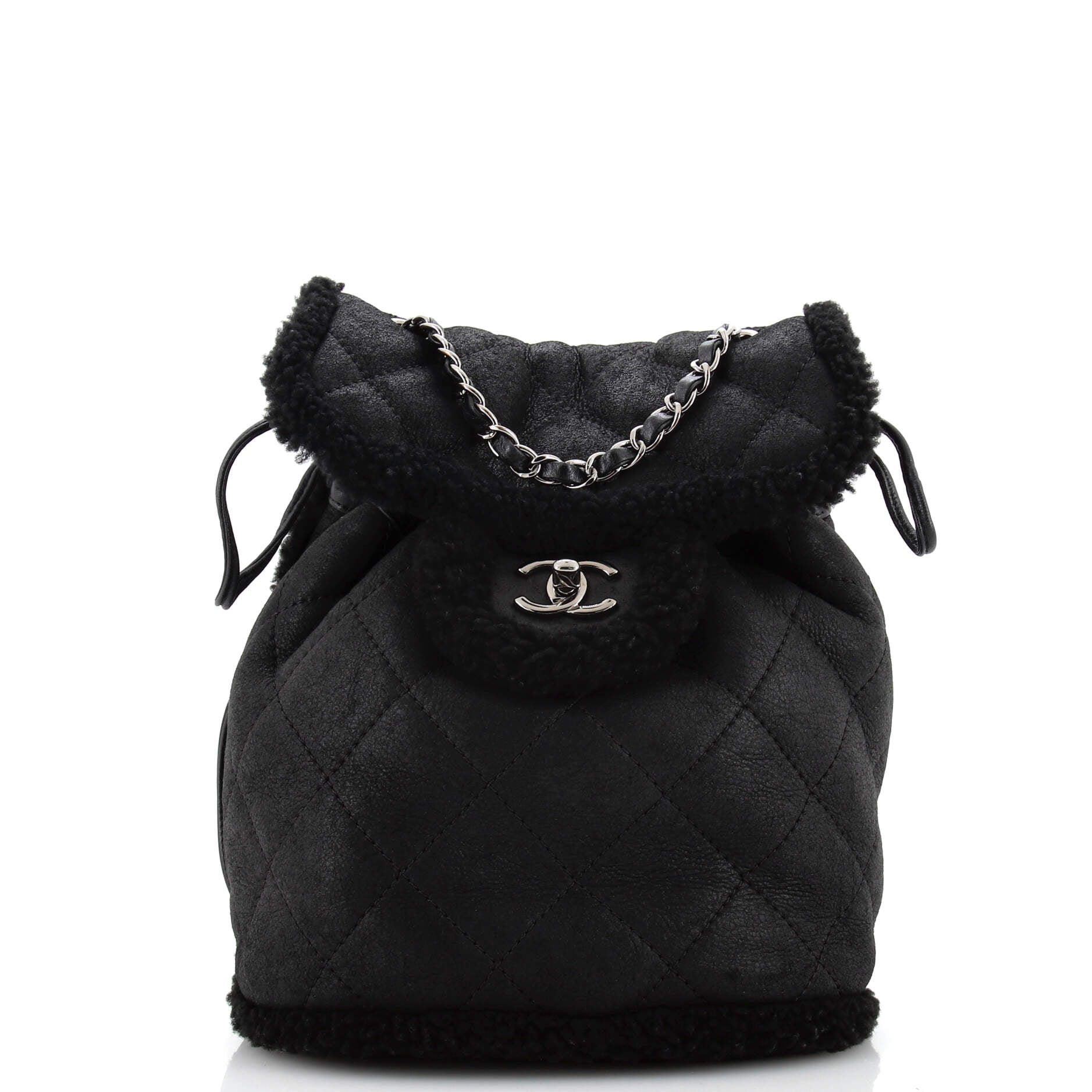 Chanel 2022 Coco Neige Nylon Duffle Bag/Mini Backpack Black