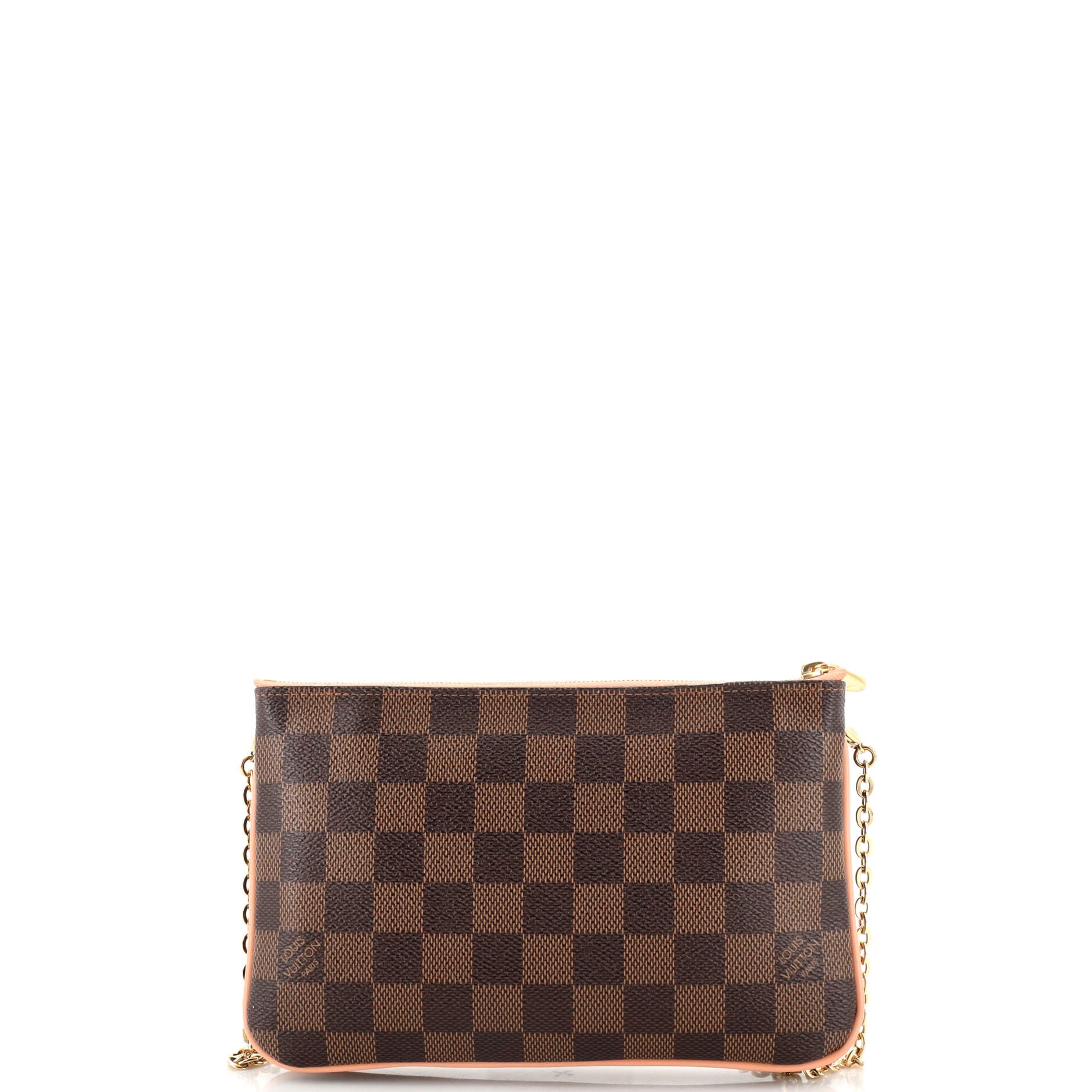 Double Zip Pochette Damier Azur