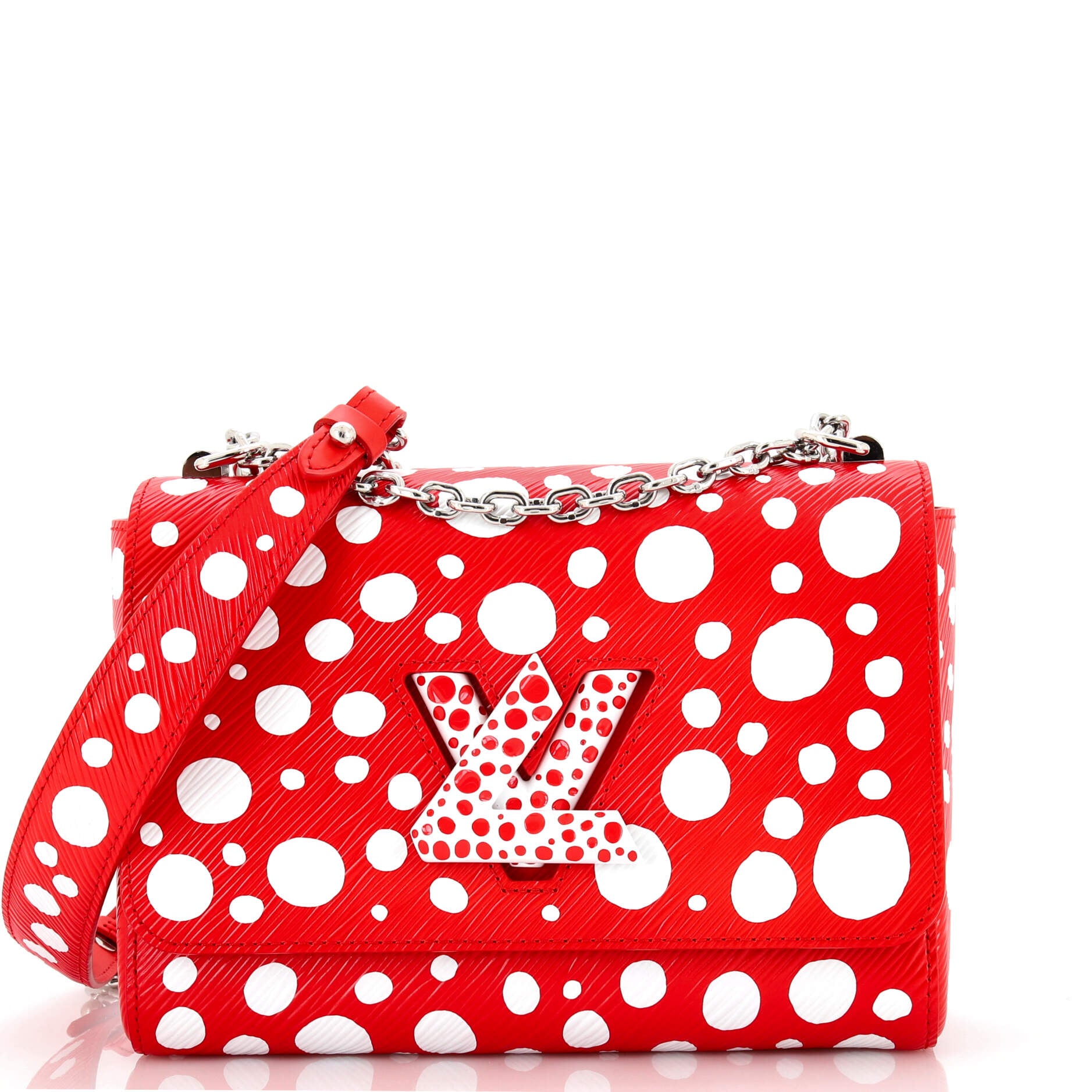 Louis Vuitton x Yayoi Kusama Twist MM Red/White in Grained Epi Cowhide  Leather with Silver-tone - US