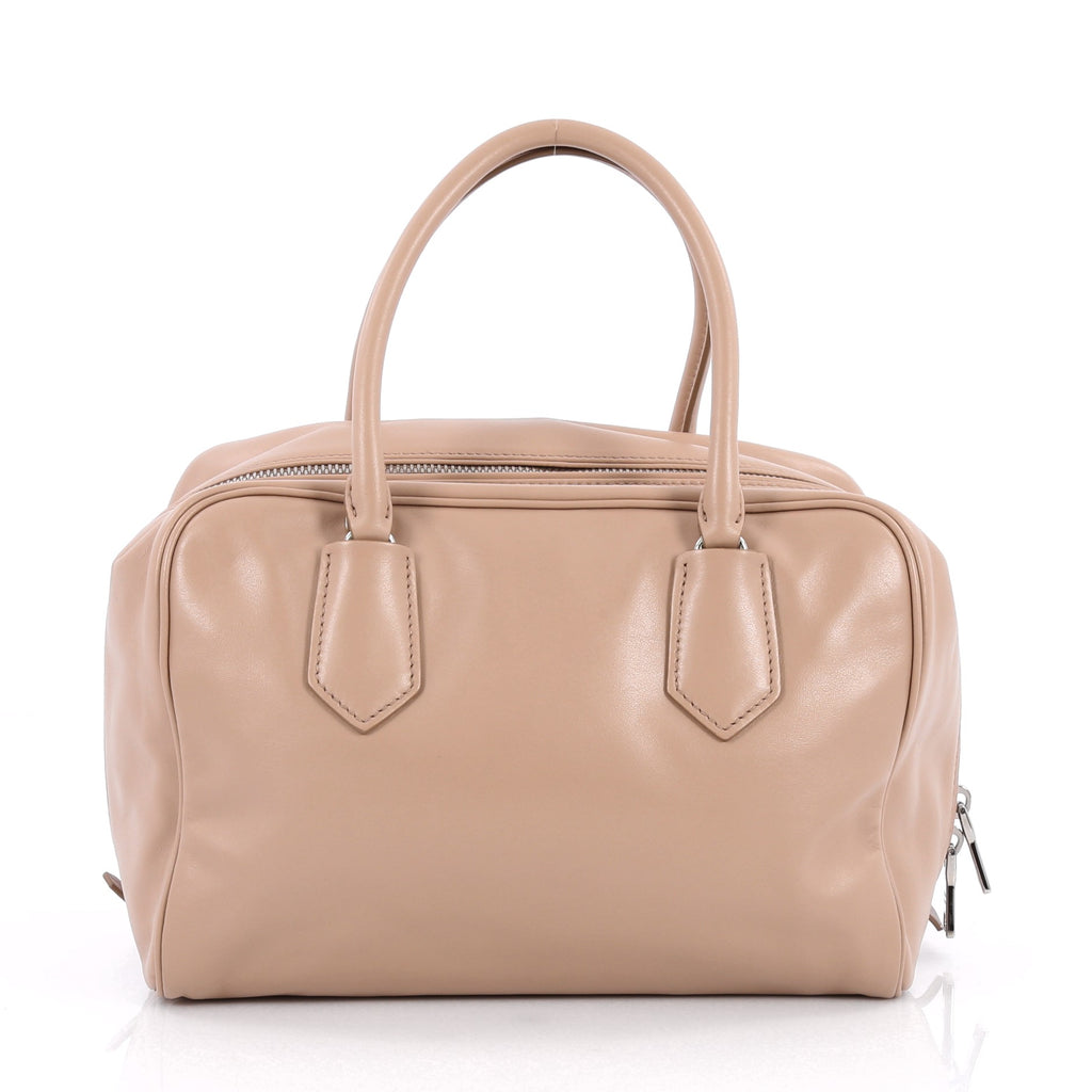 Buy Prada Inside Bauletto Bag Soft Calfskin Medium Neutral 2227501 – Rebag