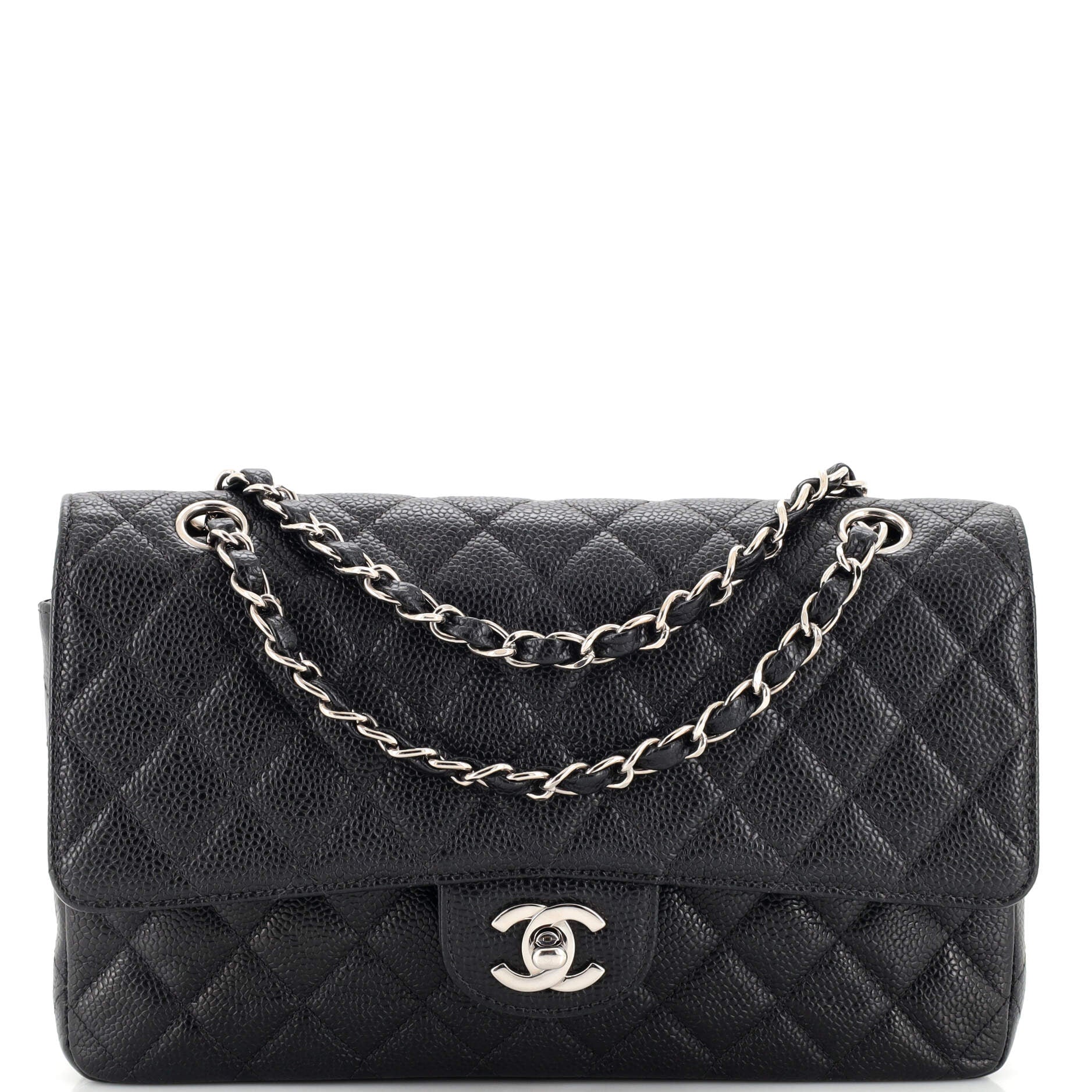 Chanel Coco Luxe Flap Bag Quilted Lambskin Small Gray 111720181