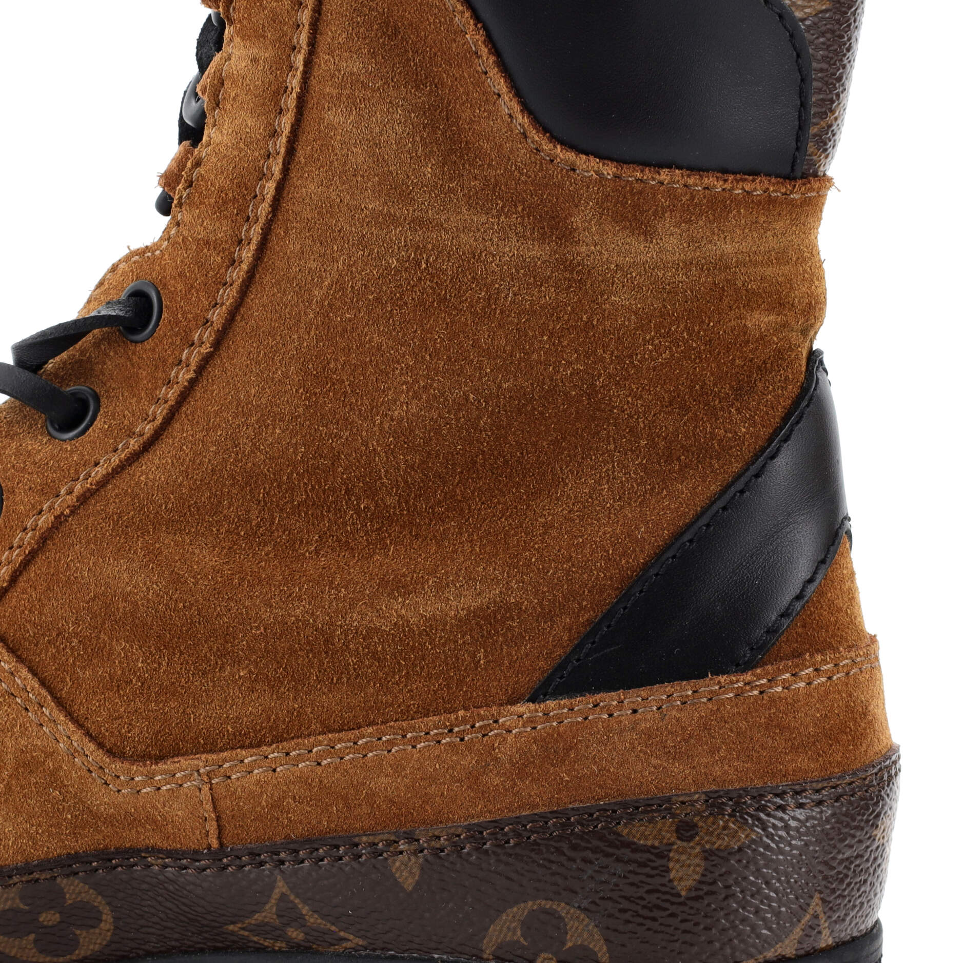 LOUIS VUITTON Suede Calfskin Jacquard Since 1854 Laureate Platform