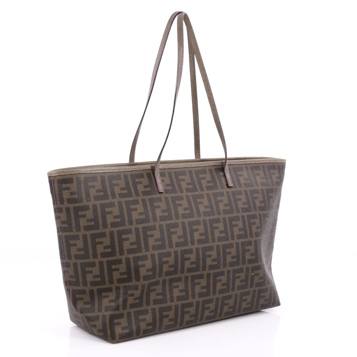 Buy Fendi Roll Tote Zucca Coated Canvas Large Brown 2240701