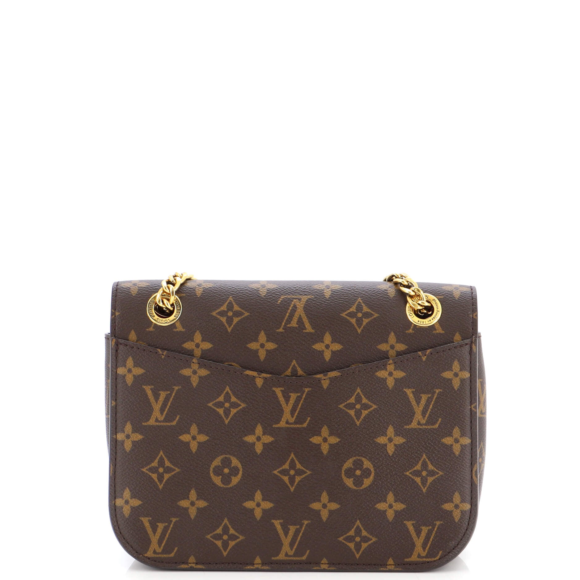 Louis Vuitton Monogram Logo Passy Flap Crossbody Shoulder Bag For