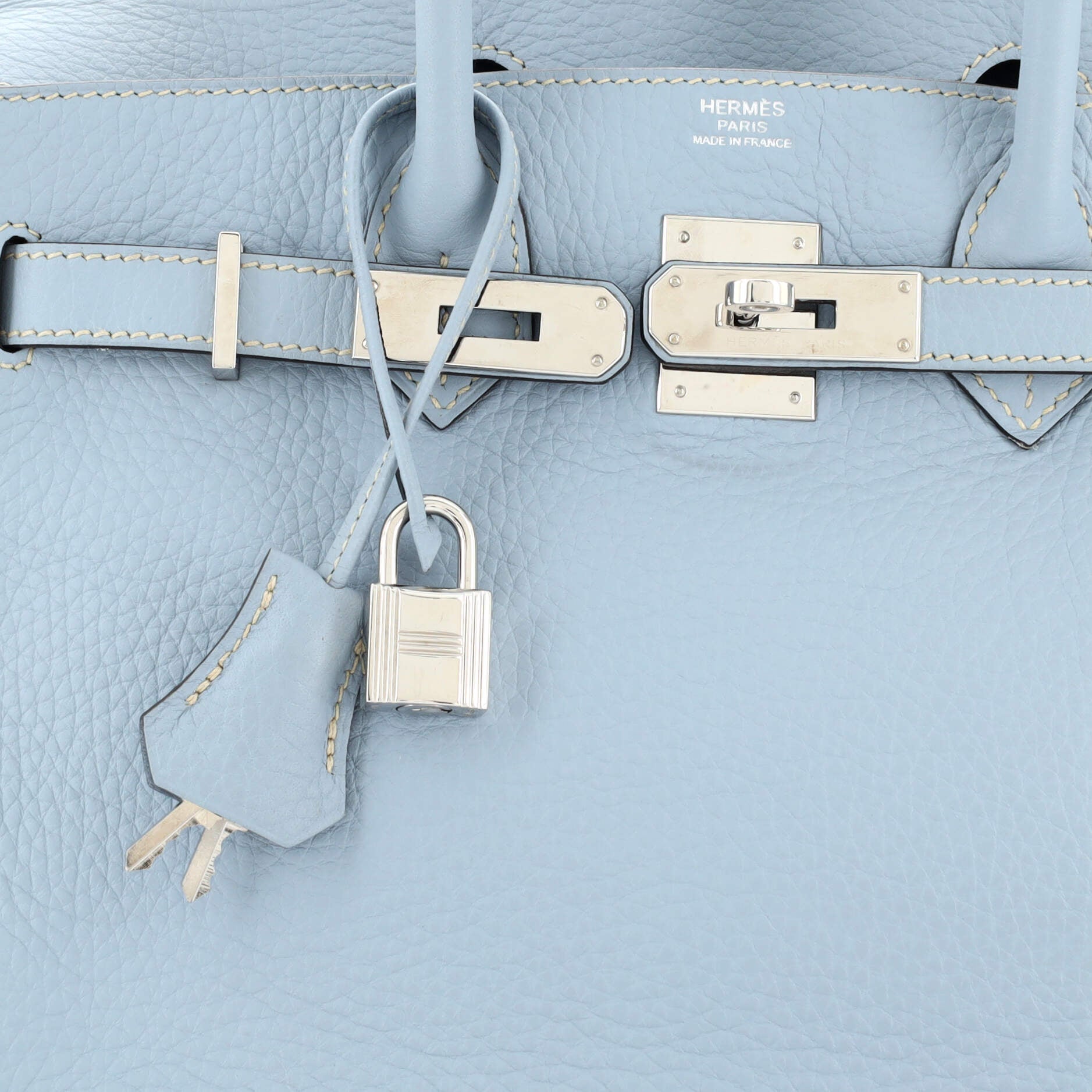 Hermes Birkin Handbag Bleu Du Nord Swift with Palladium Hardware