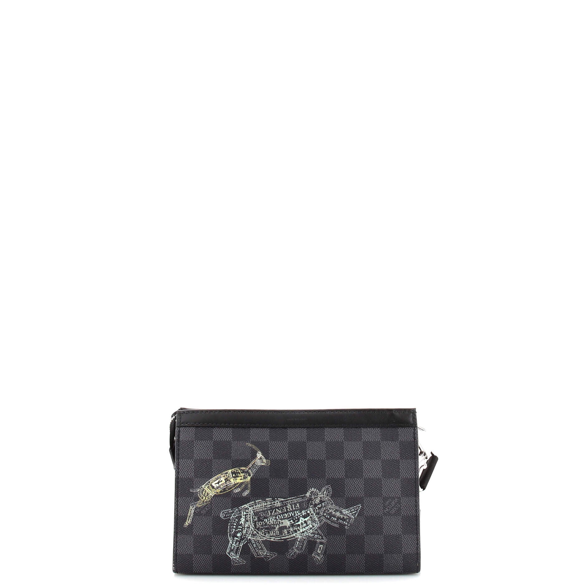 Louis Vuitton Trio Messenger Bag Limited Edition Wild Animals Damier  Graphite