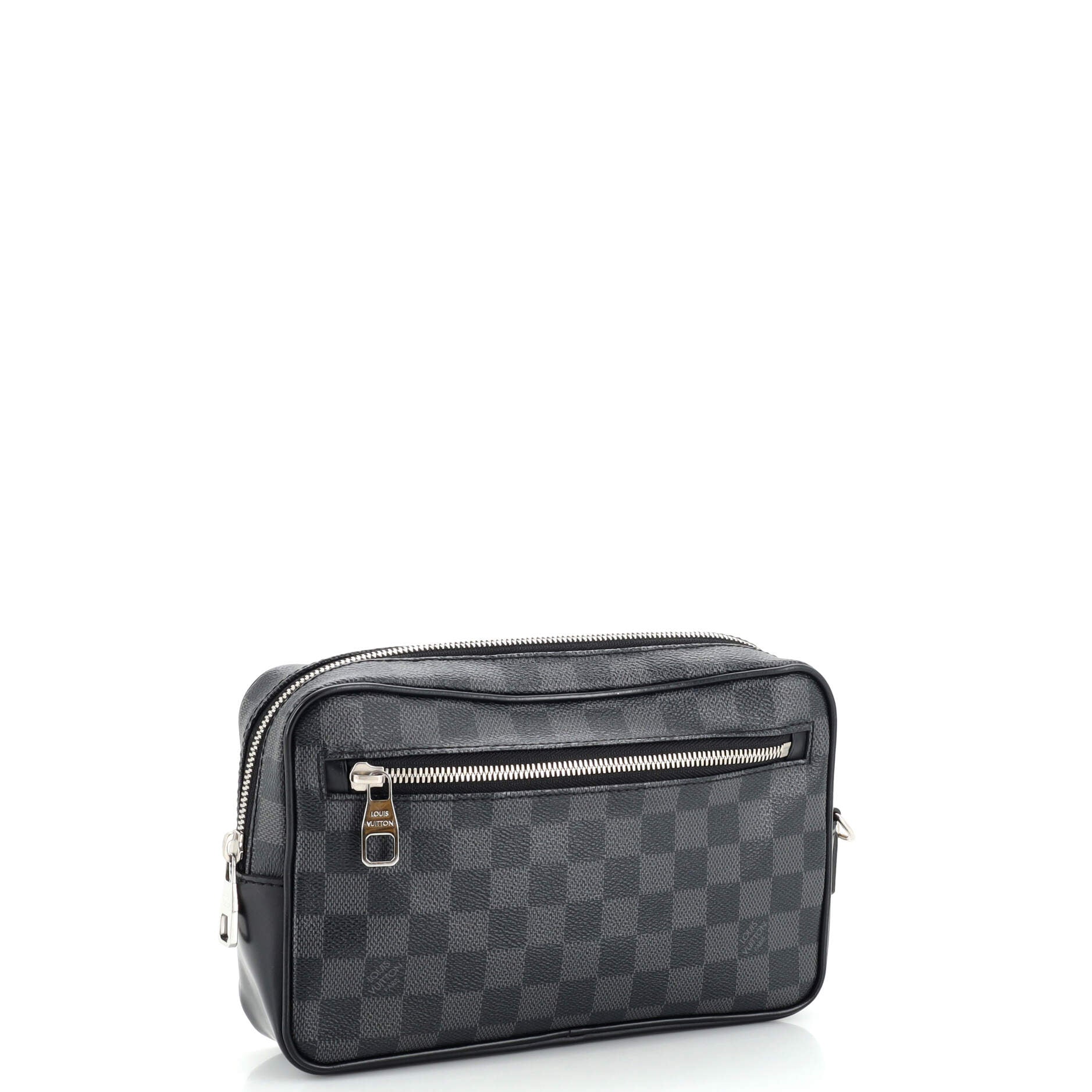 Black Louis Vuitton Taiga Rainbow Pochette A4