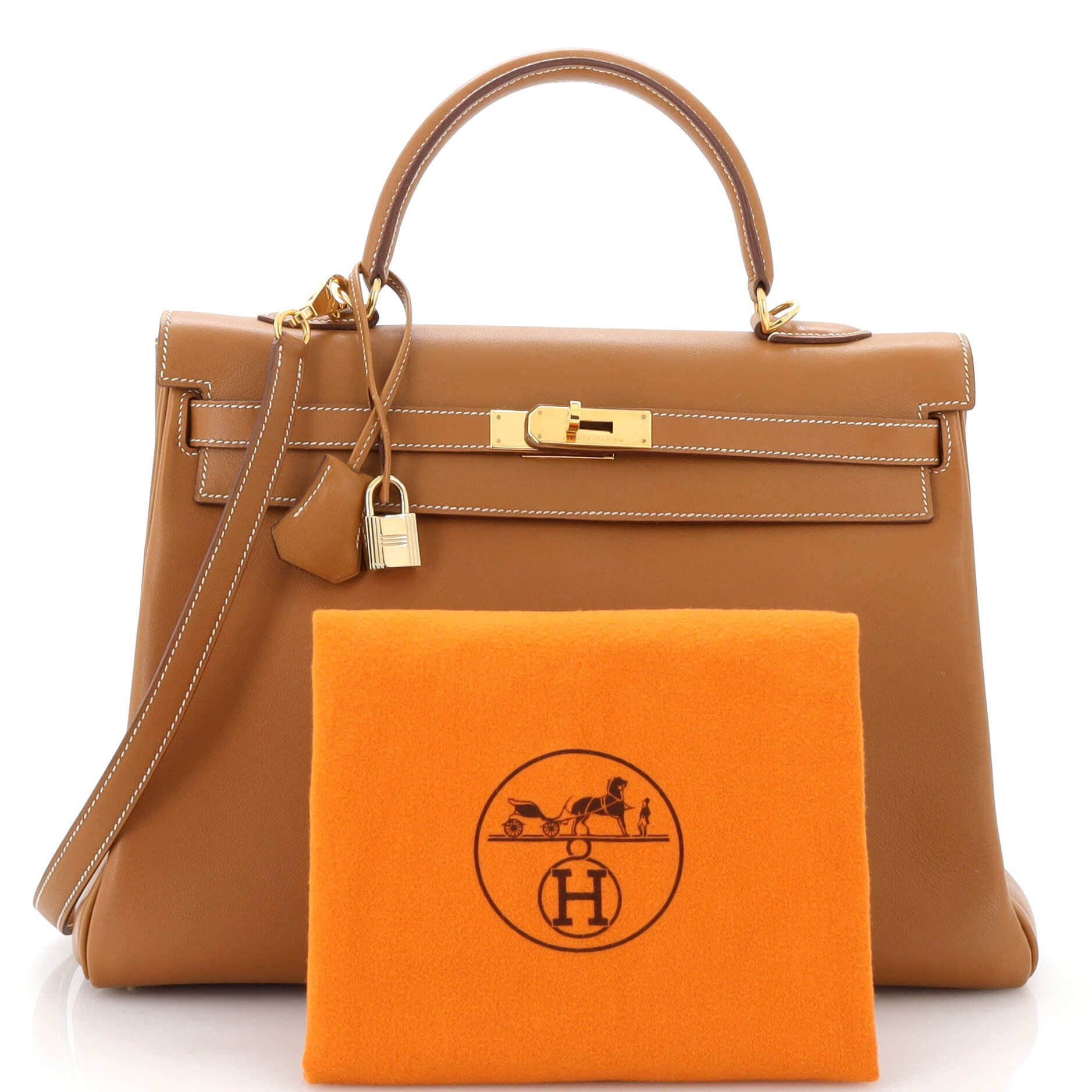 Hermes 31cm Rose Dragee Swift Leather Web Bolide 1923 Bag - Yoogi's Closet