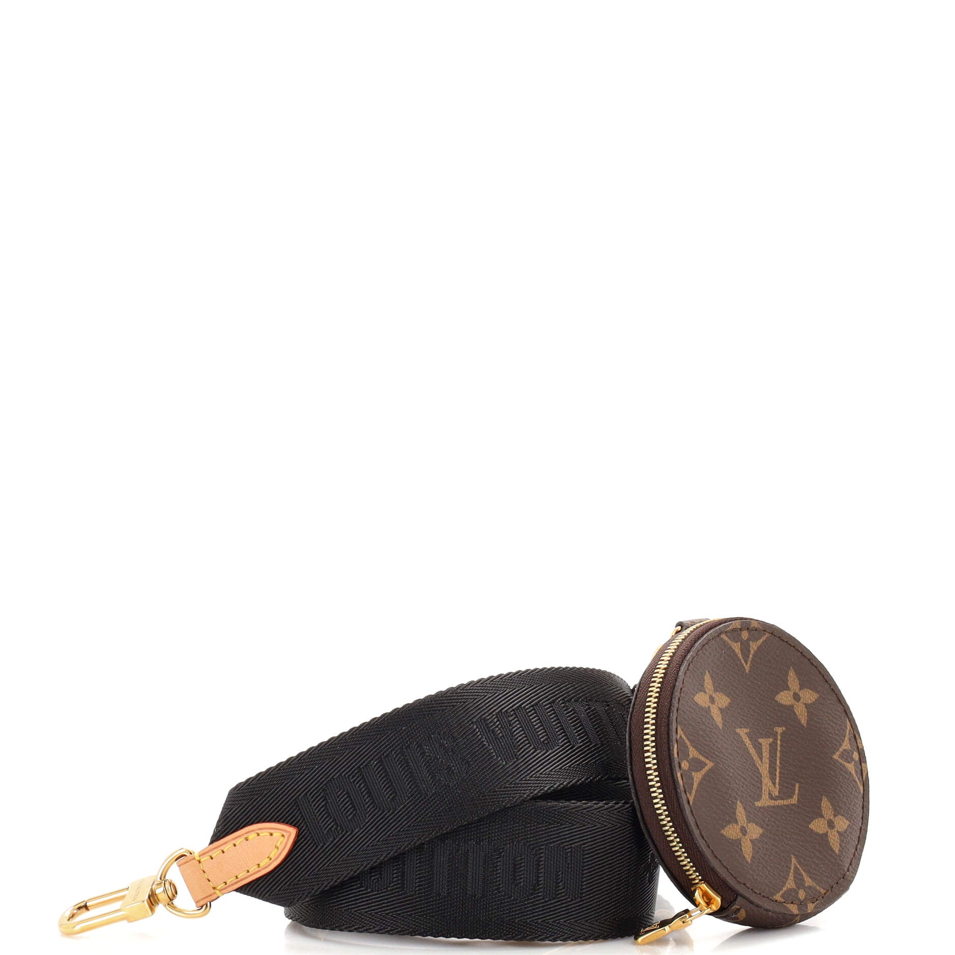 Louis Vuitton Monogram Canvas Nylon Strap with Coin Purse Black