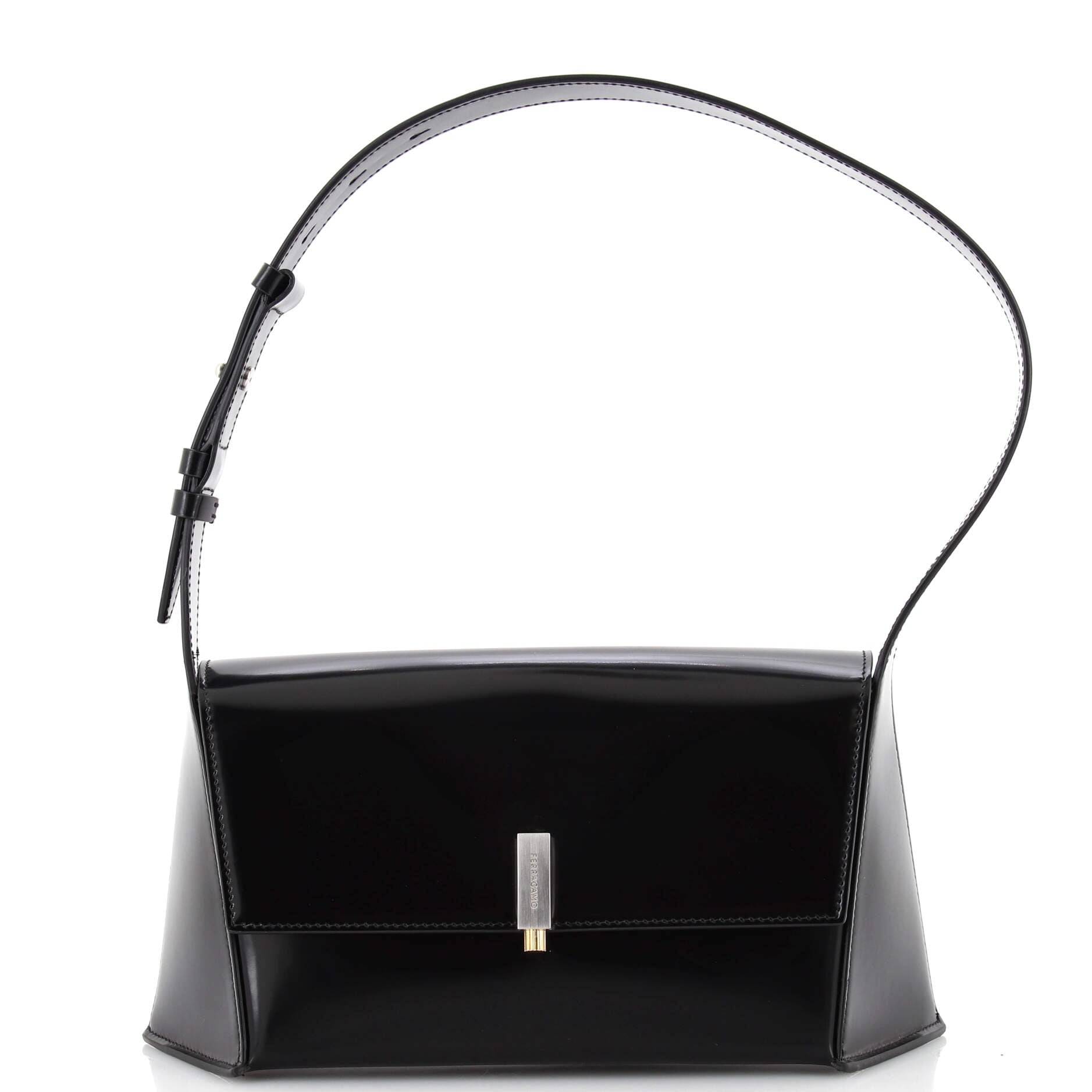 Geometric Shoulder Bag Leather