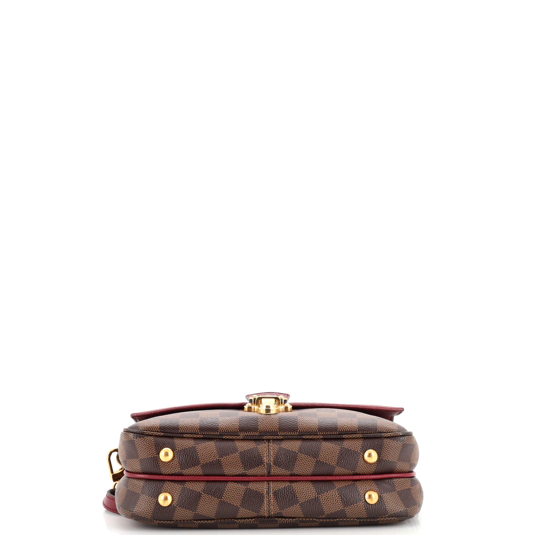 Louis Vuitton Clapton Handbag Damier and Leather PM Black, Brown
