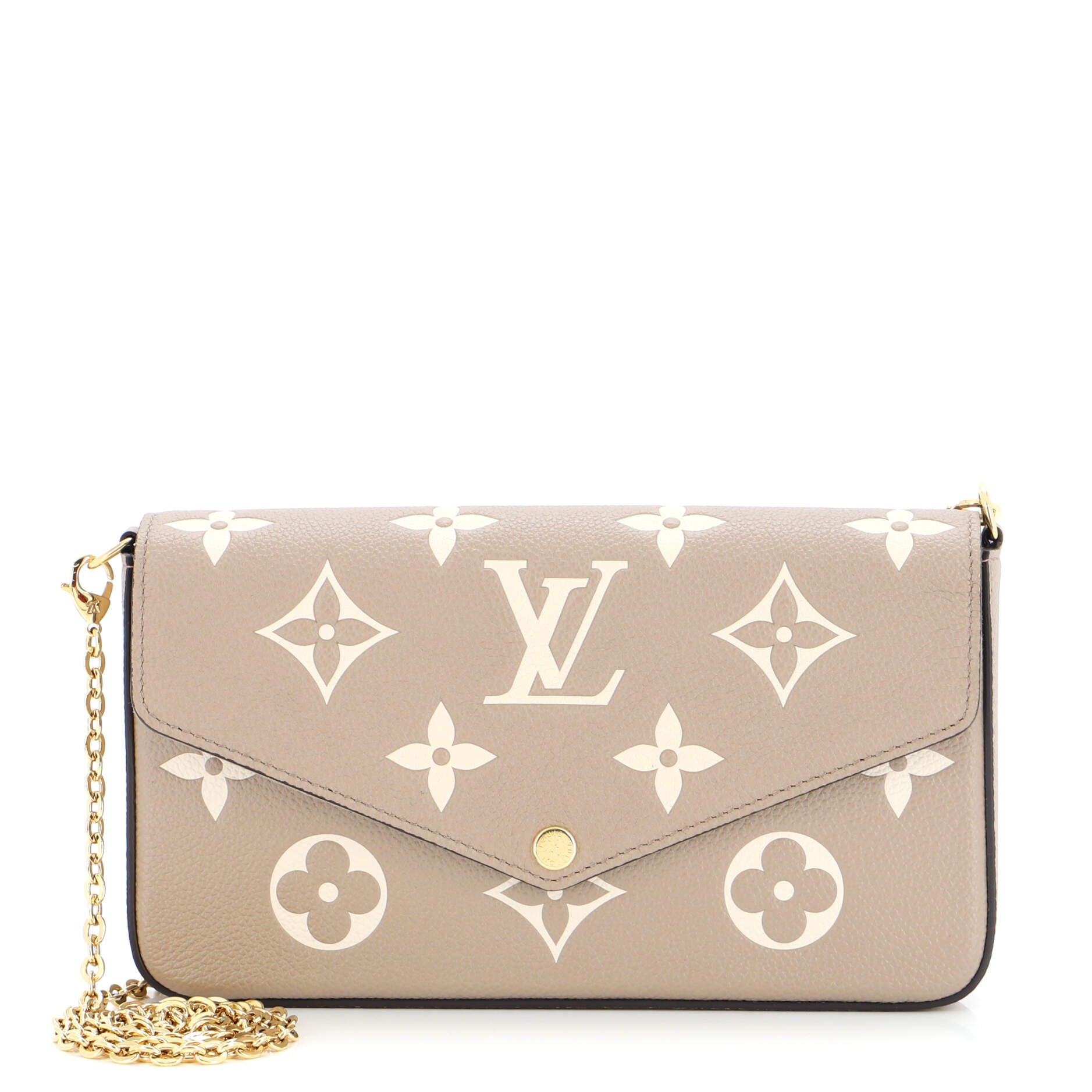 Louis Vuitton Felicie Pochette Bicolor Monogram Empreinte Black/Beige