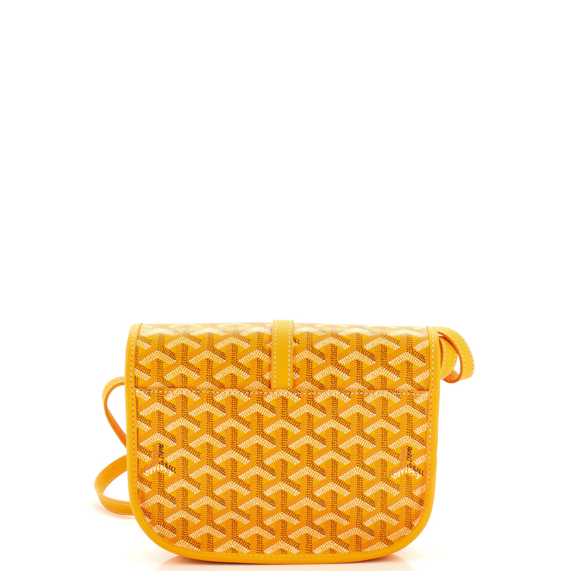 Goyard Yellow Goyardine Coated Canvas and Leather Belvedere PM Bag Goyard