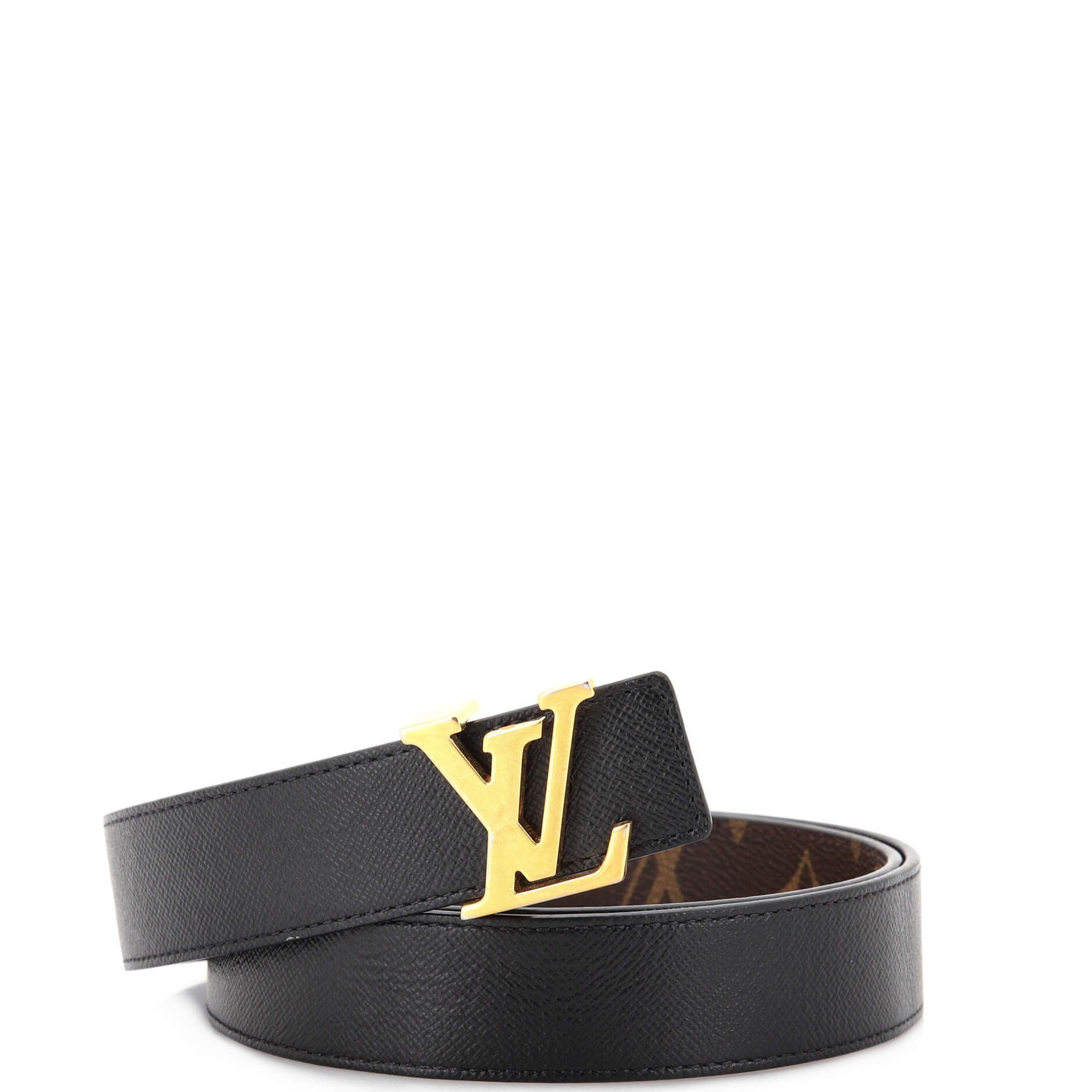 Louis Vuitton LV Twist Belt Epi Leather Medium 80 Black