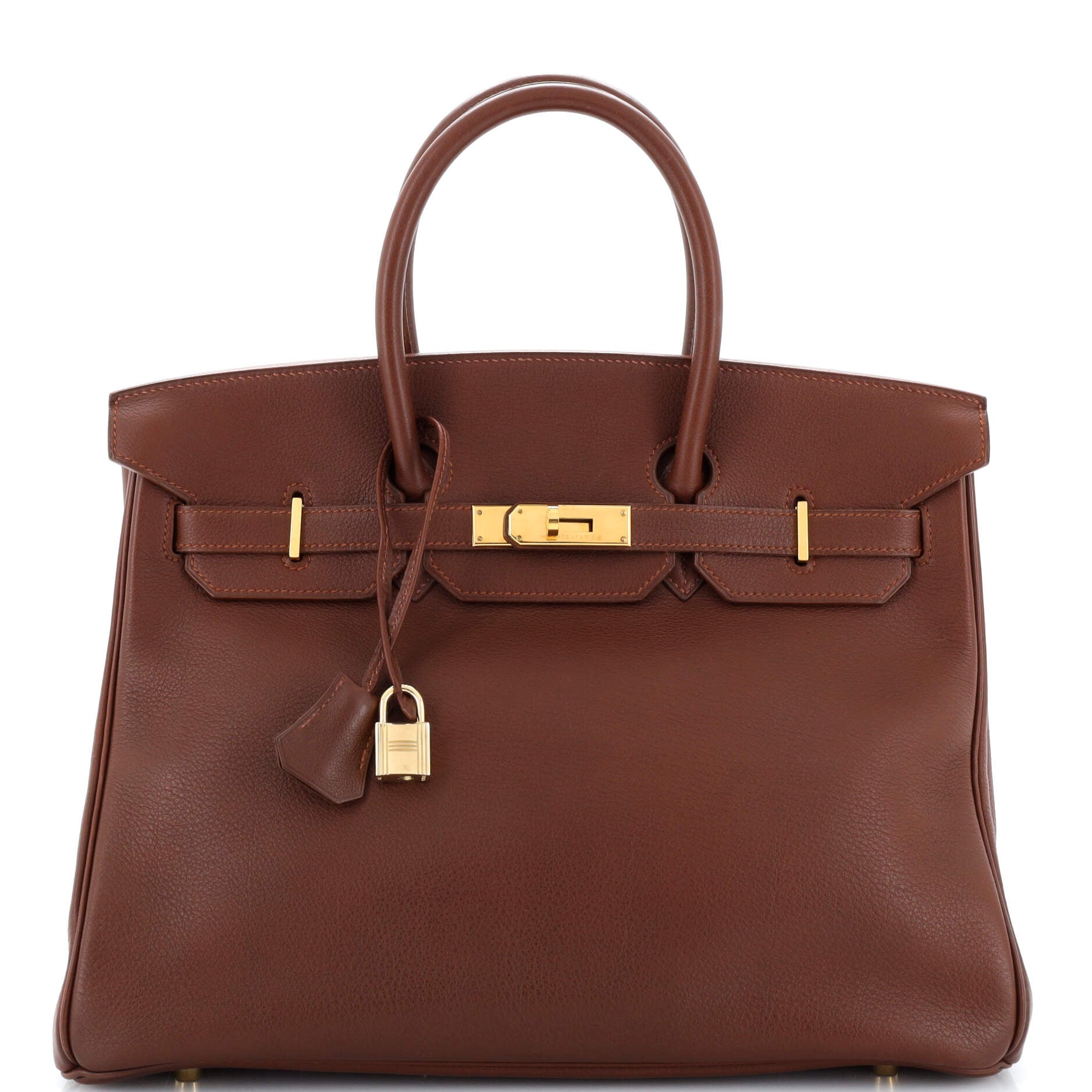 Hermes Kelly Handbag Cuivre Togo with Gold Hardware 32