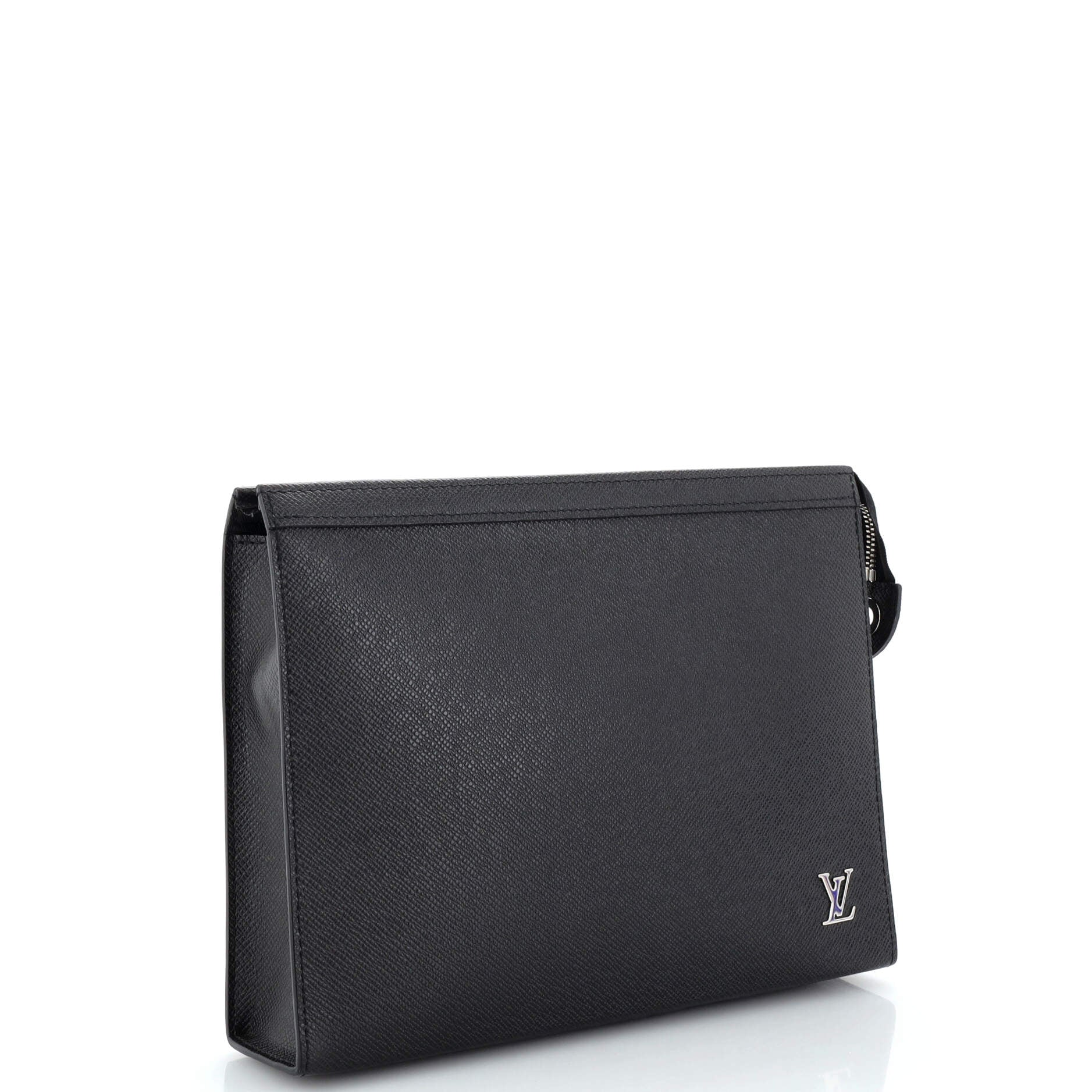 Louis Vuitton Pochette Voyage Monogram Eclipse Taiga Leather MM