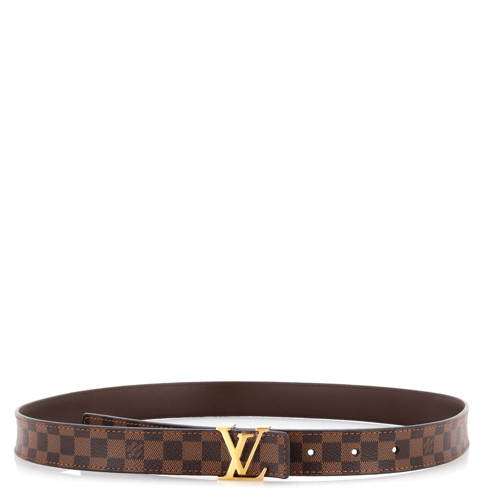 Louis Vuitton 2010s Pre-owned engraved-logo Buckle Belt - Brown