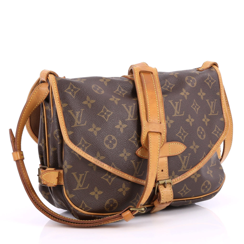 Buy Louis Vuitton Saumur Handbag Monogram Canvas MM Brown 2263503 – Trendlee