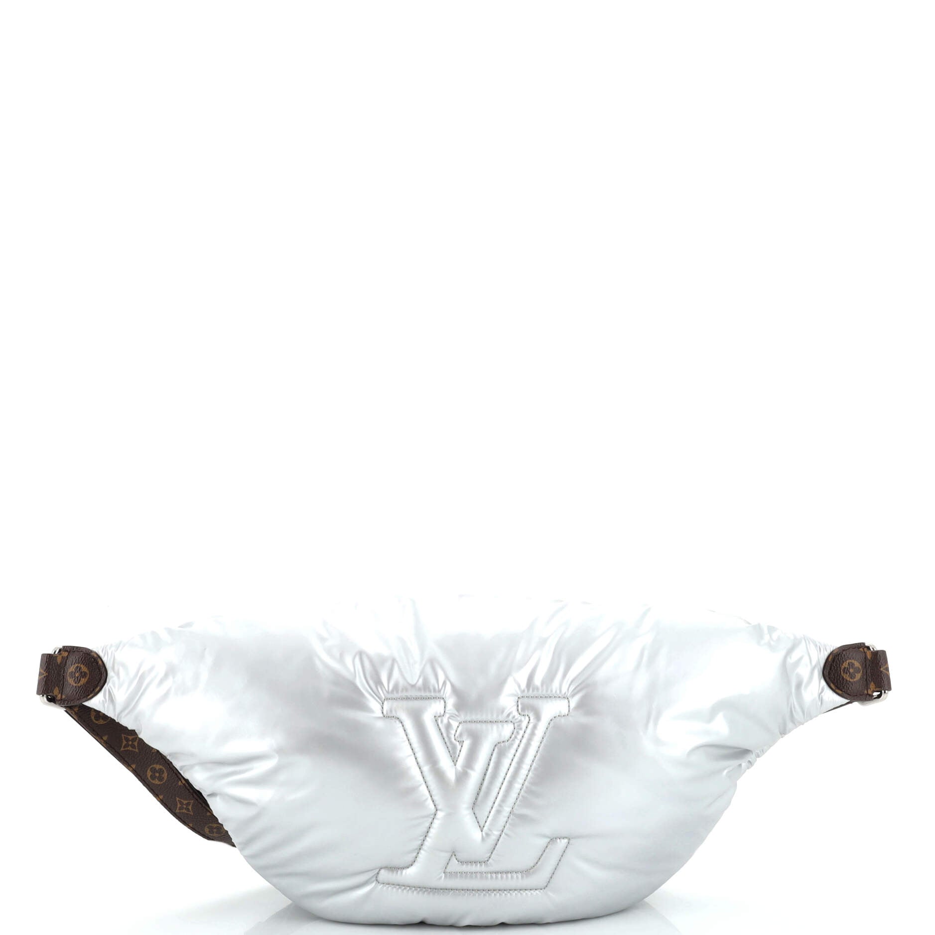 Louis Vuitton Pillow Bumbag Monogram Quilted Econyl Nylon Maxi Silver