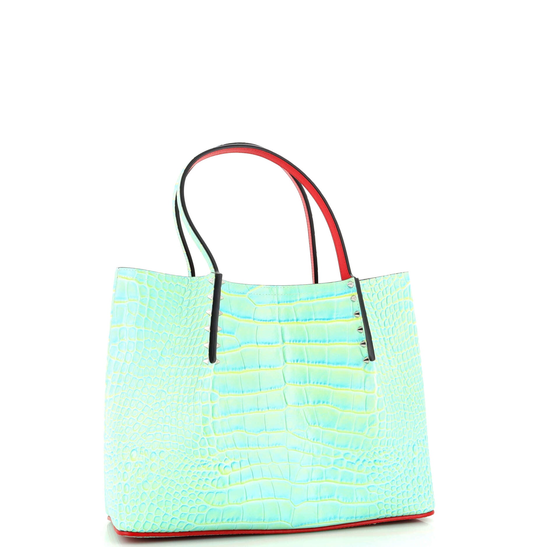 Cabarock small - Tote bag - Alligator embossed calf leather and