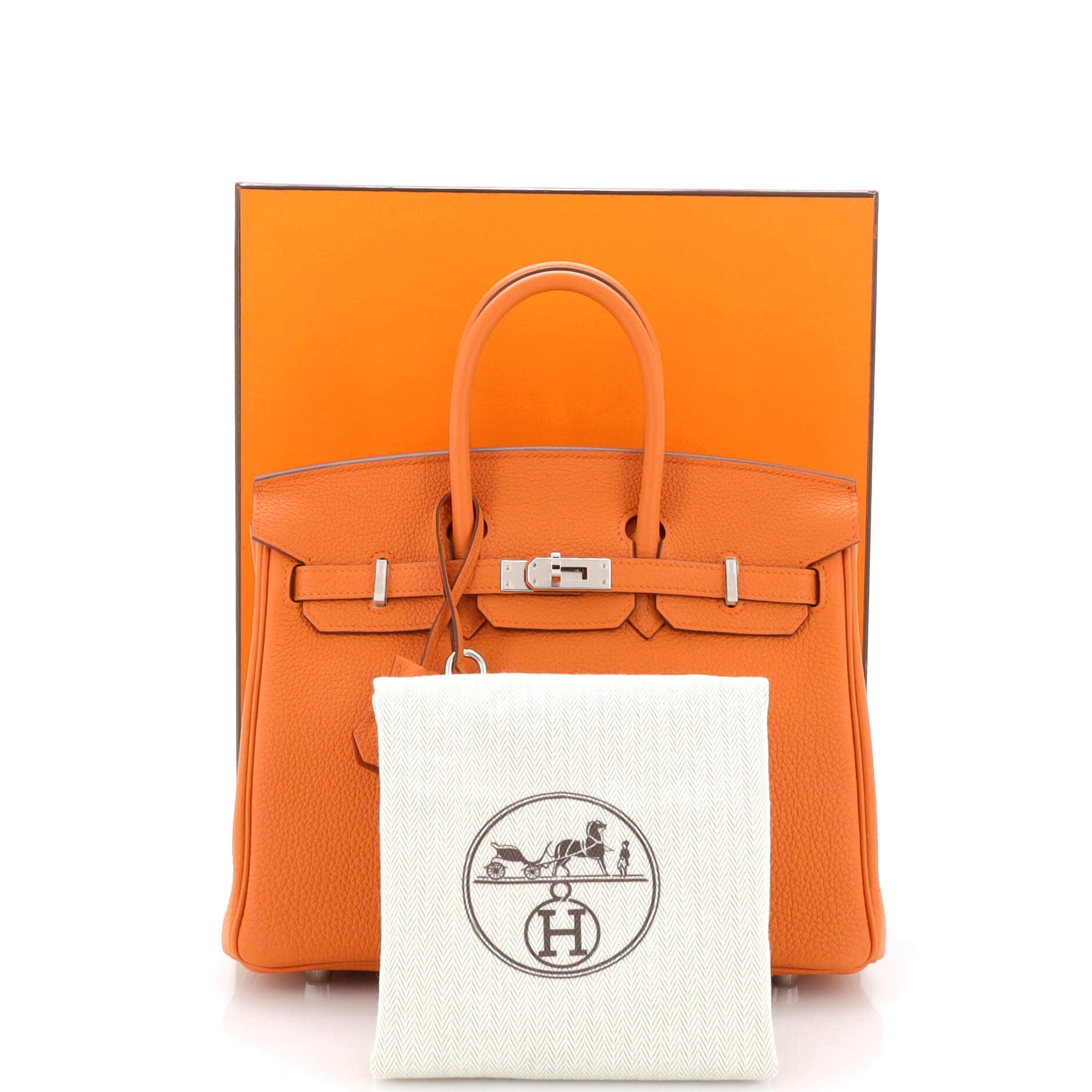 Hermes Birkin 30 Orange Minium Togo Palladium Hardware