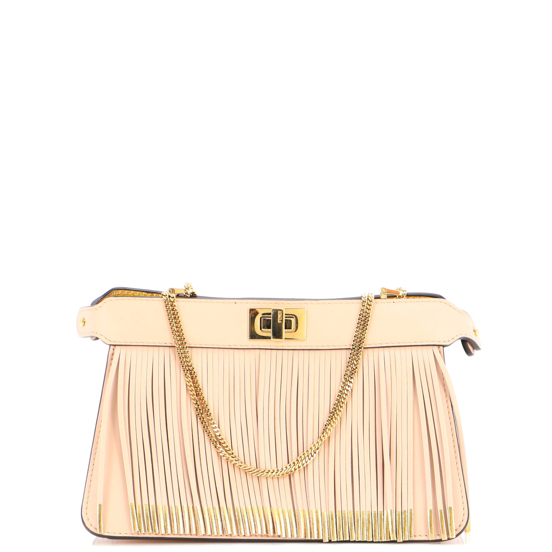 Peekaboo ISeeU Pochette Fringe Leather Small