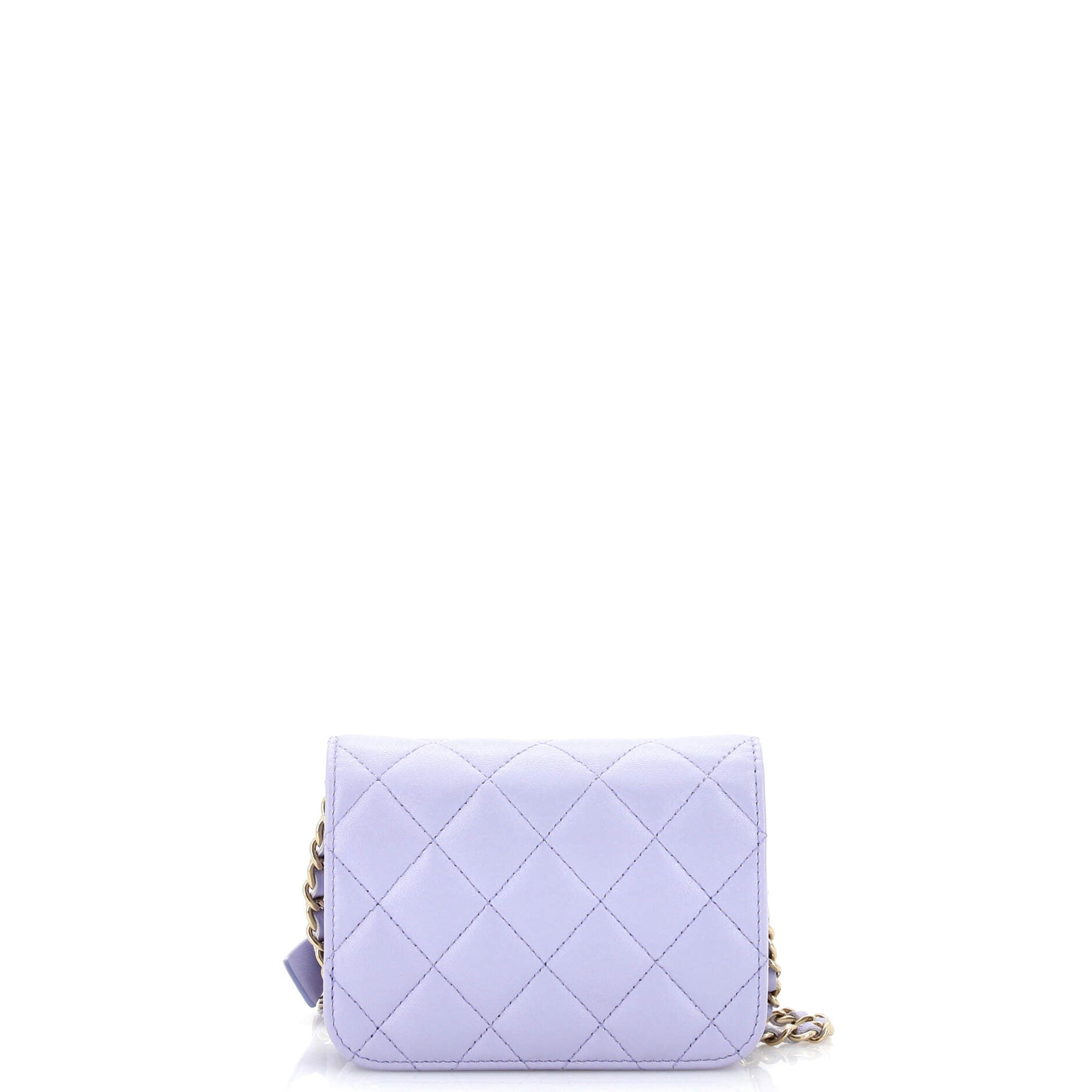 CHANEL Brilliant Wallet on Chain Clutch Quilted Patent East West