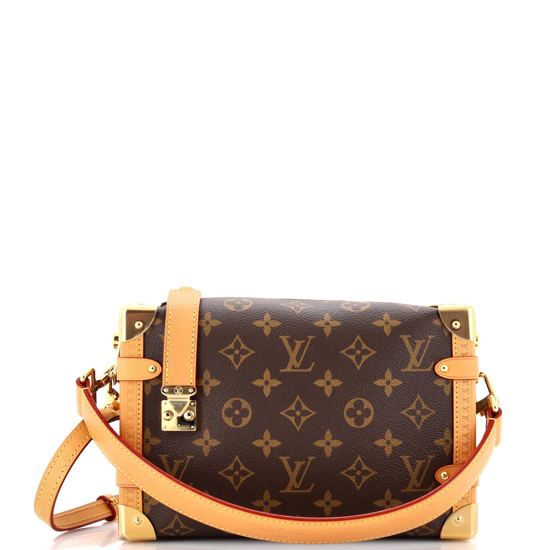 Louis Vuitton Side Trunk Handbag Monogram Canvas PM