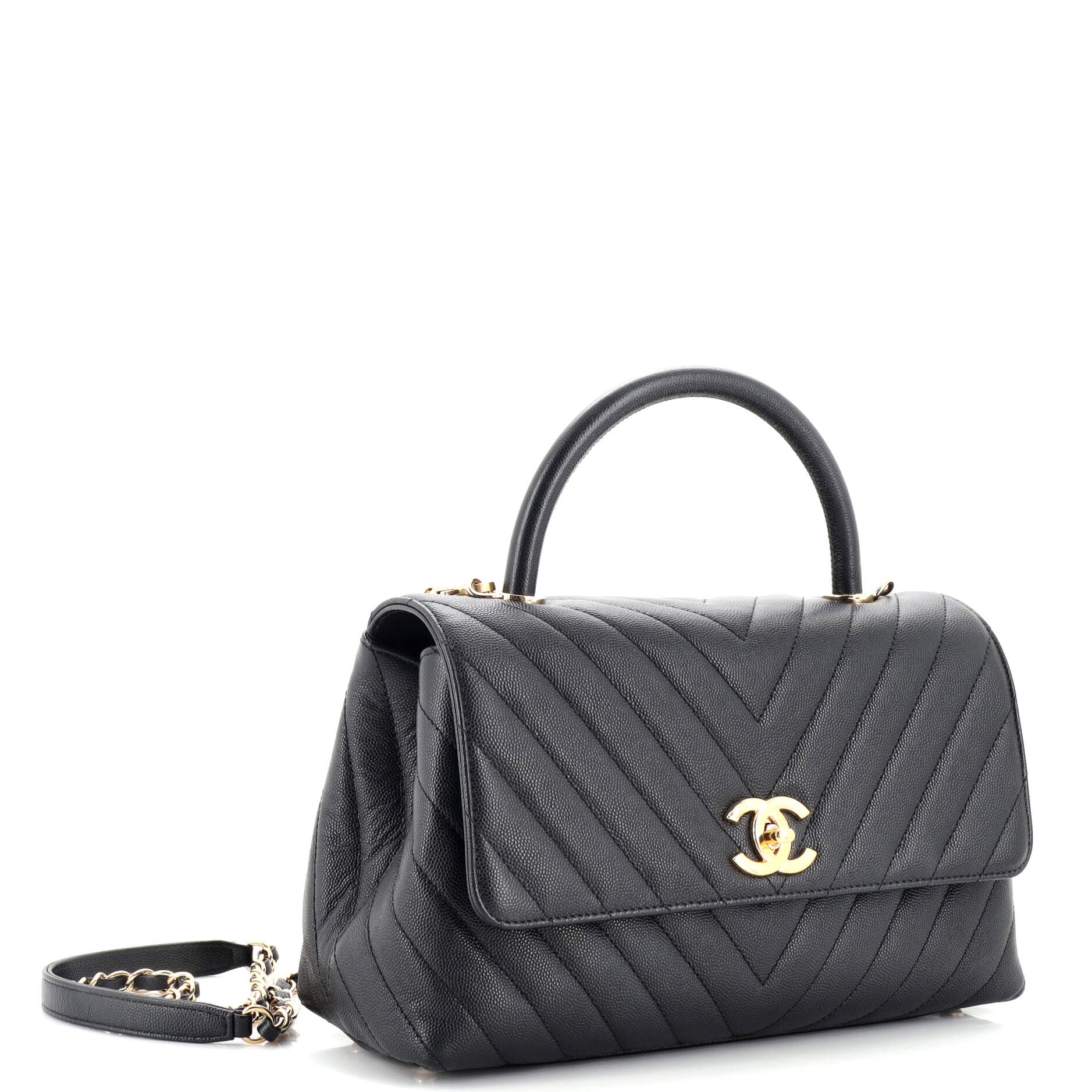 Chanel Large Coco Luxe Bag - Black Handle Bags, Handbags