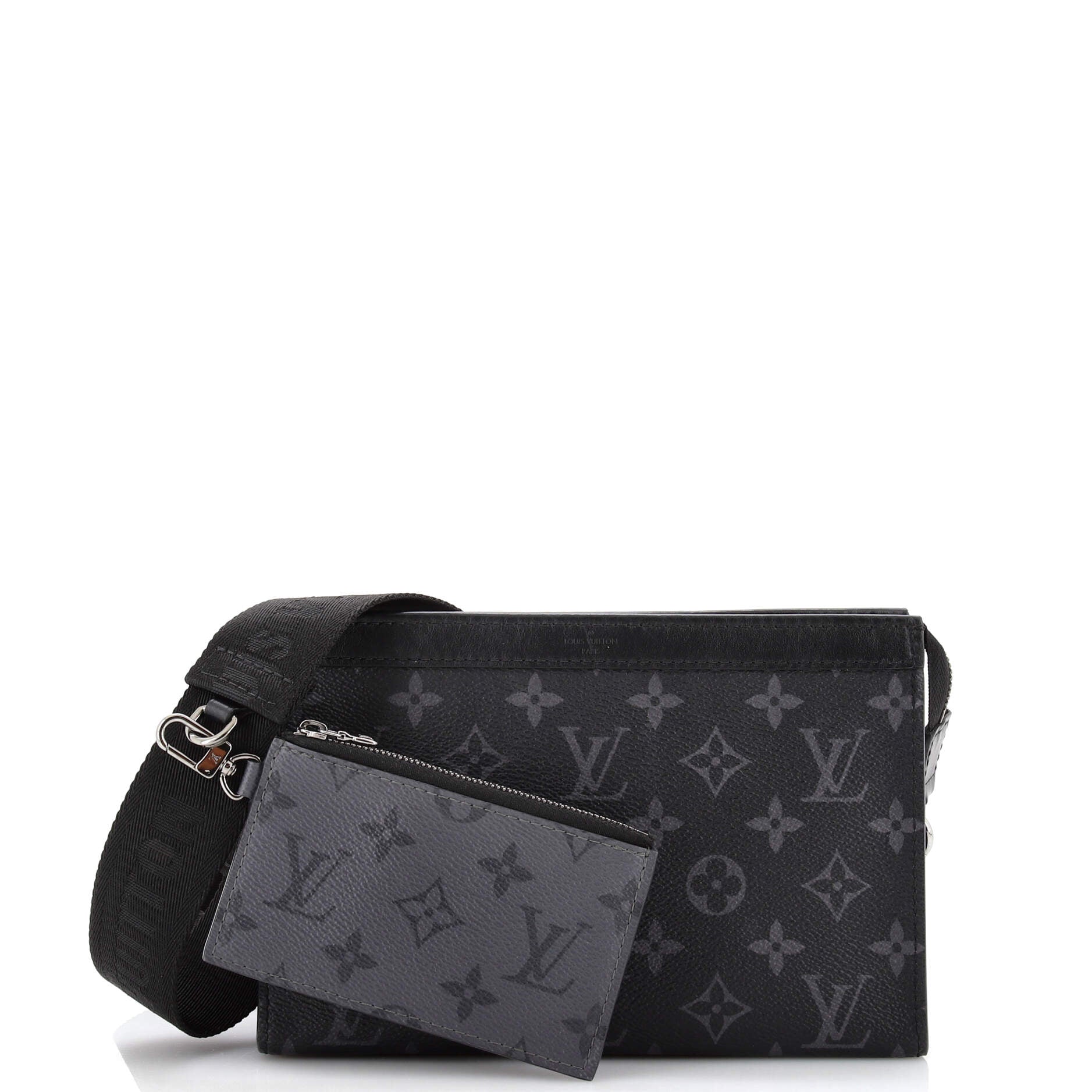 Louis Vuitton Black Taiga Leather and Monogram Eclipse Canvas Outdoor Messenger  Bag Louis Vuitton