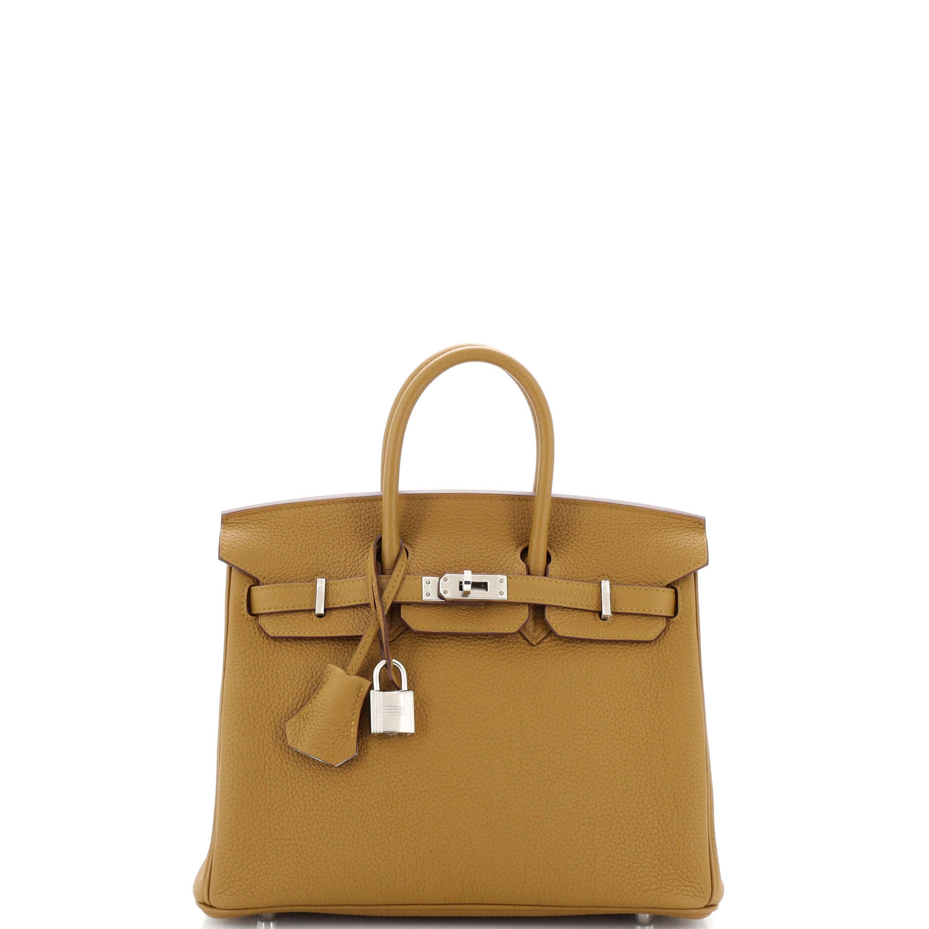 Hermes HAC Birkin Bag Toile and Brown Evercolor with Palladium Hardware 40  Brown 19900311