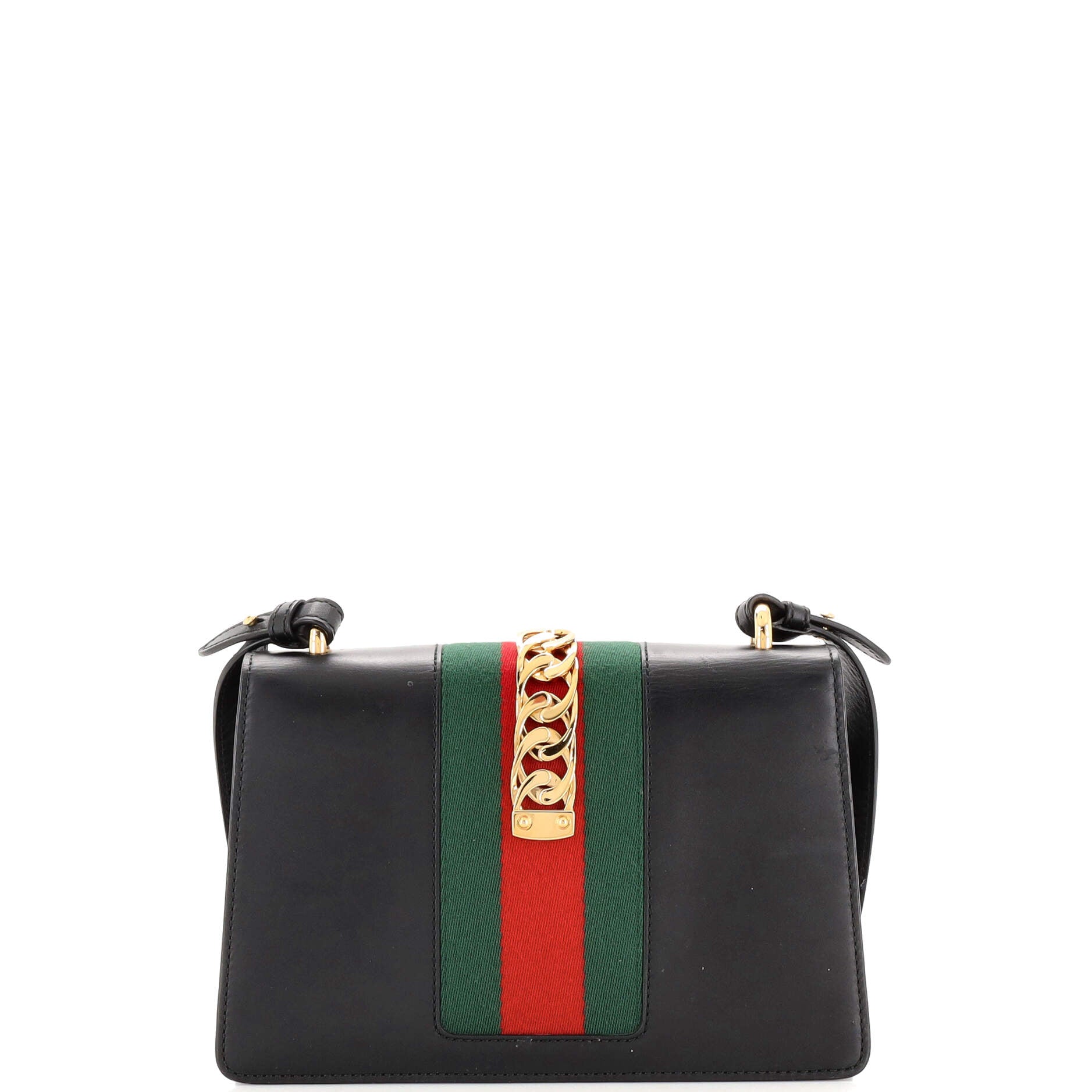 Gucci Sylvie Shoulder Bag Leather Small Black